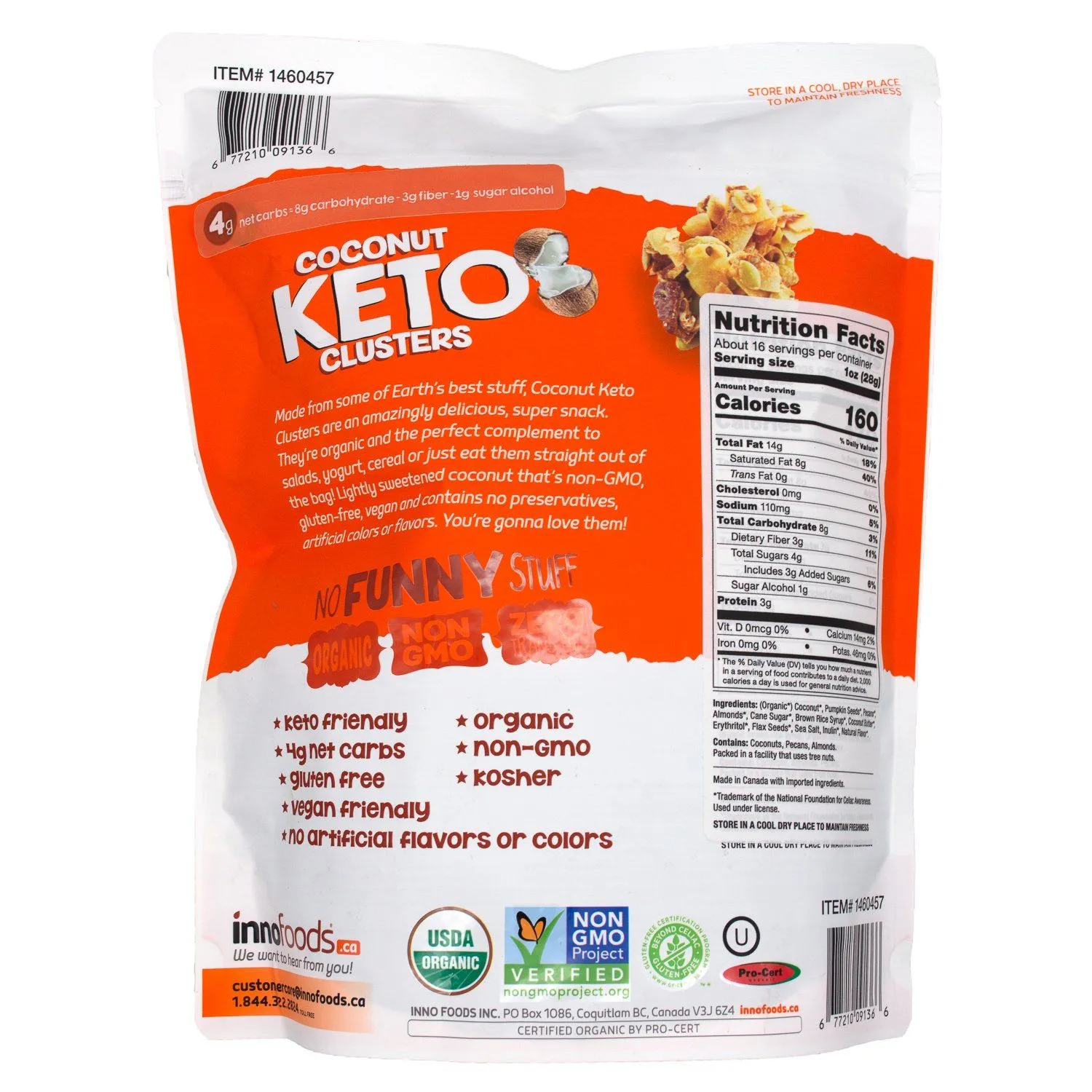 InnoFoods Organic Coconut Clusters