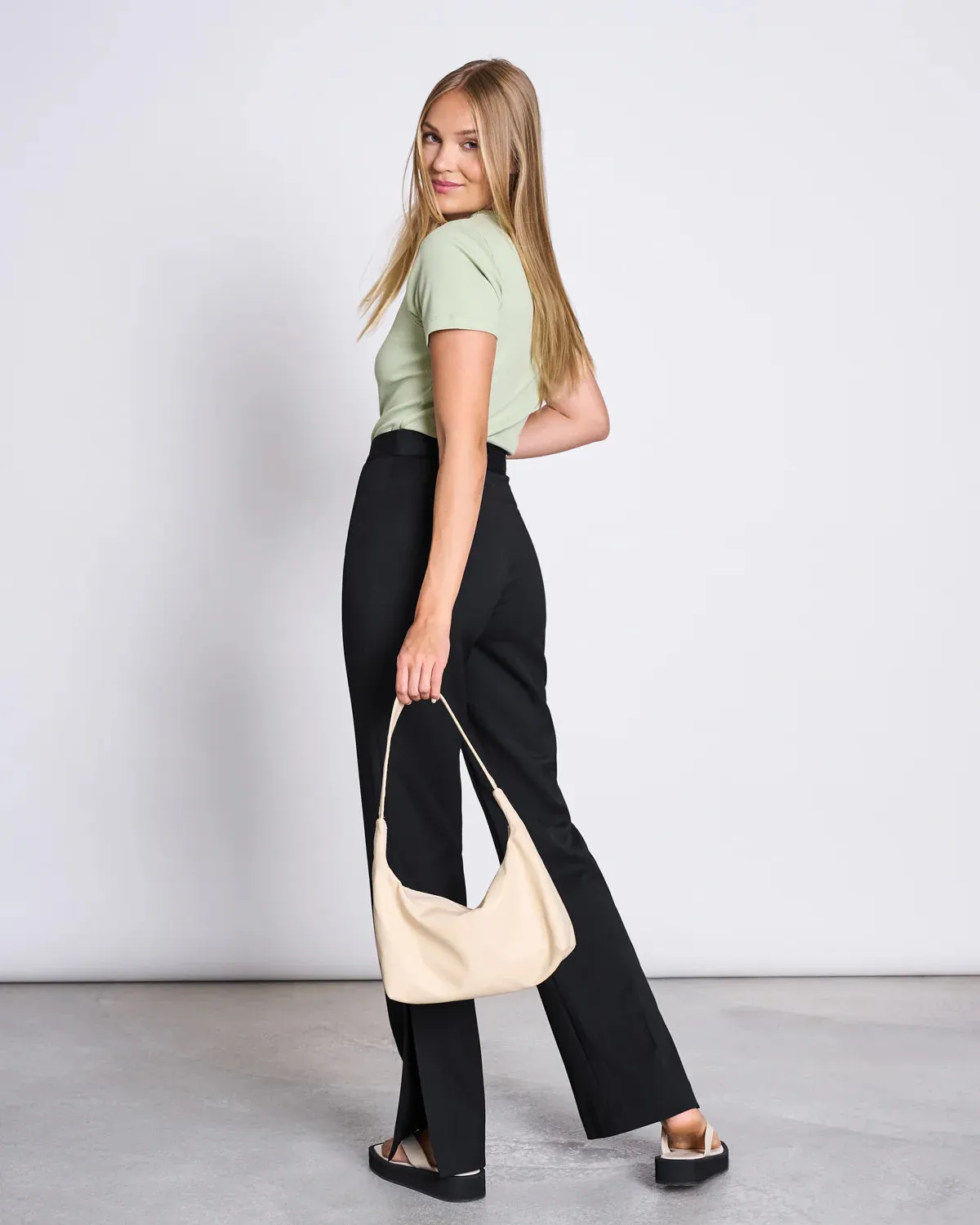 JAN 'N JUNE Nile rib t-shirt pistachio women