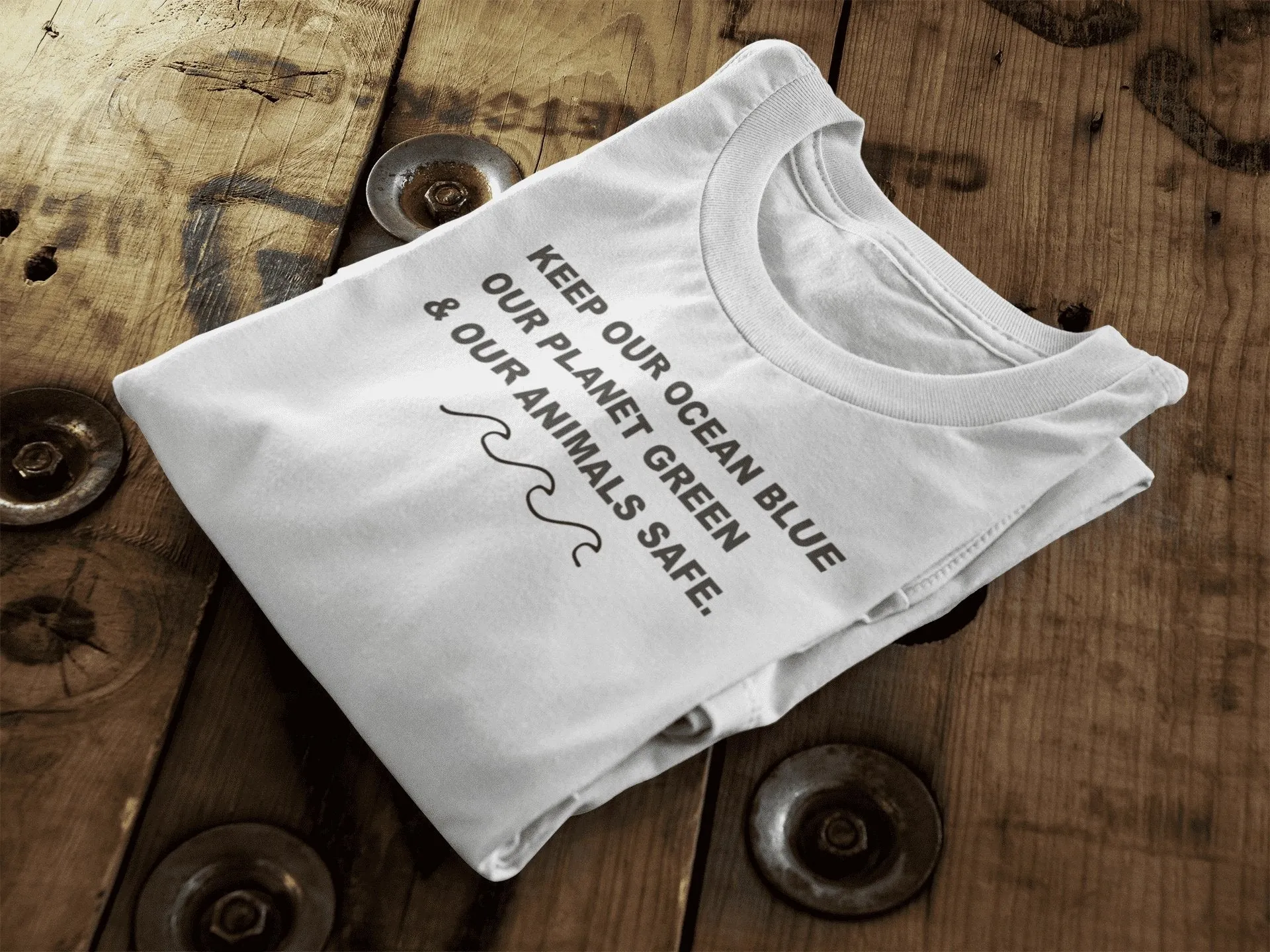 Keep Our Ocean Blue Our Planet Green & Our Animals Safe || Organic Unisex T-shirt