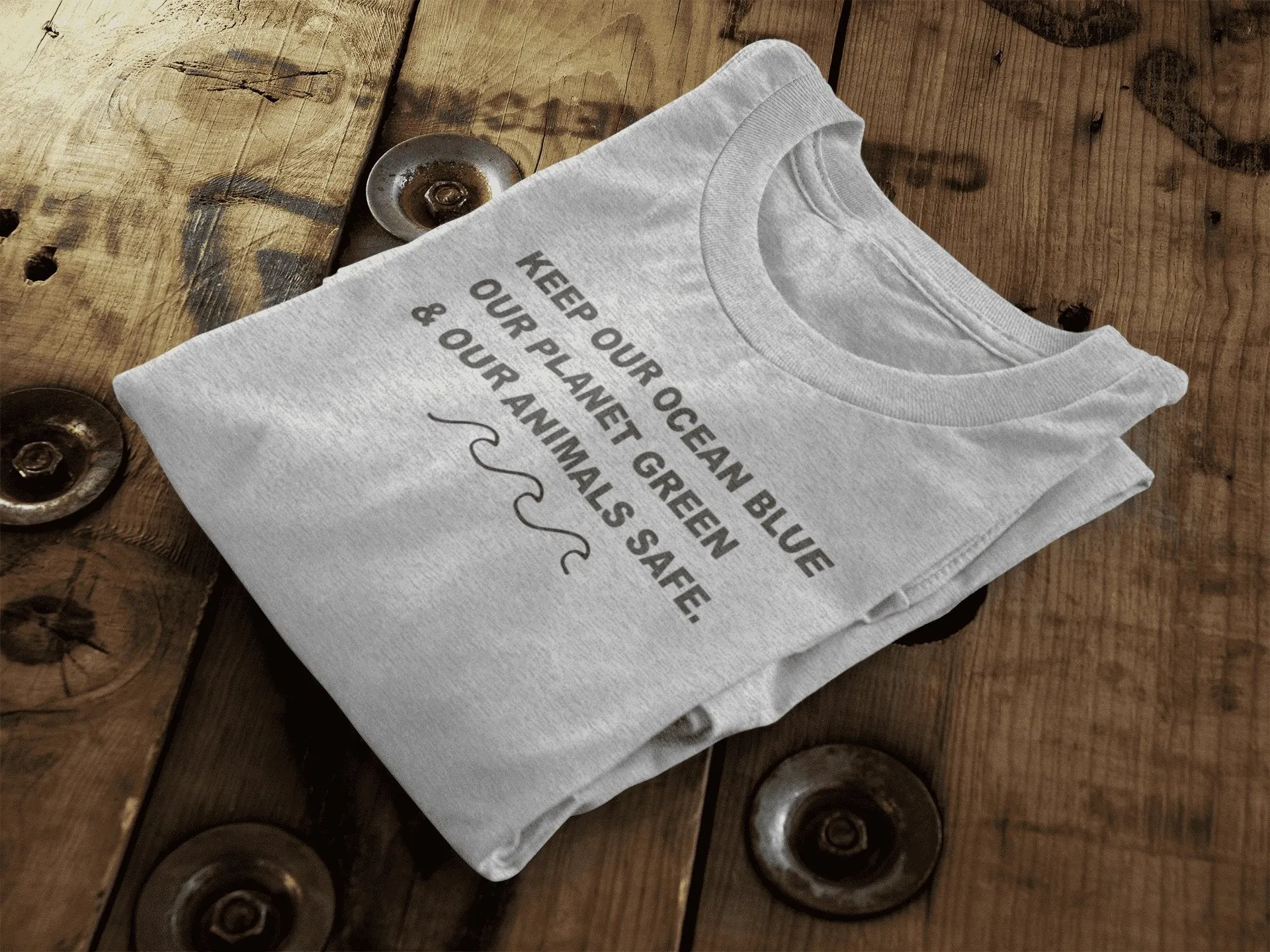 Keep Our Ocean Blue Our Planet Green & Our Animals Safe || Organic Unisex T-shirt