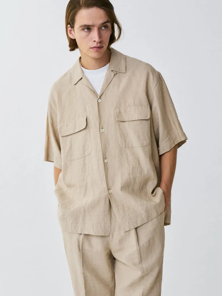 KS23SSH01 LINEN SILK OPEN SHIRT