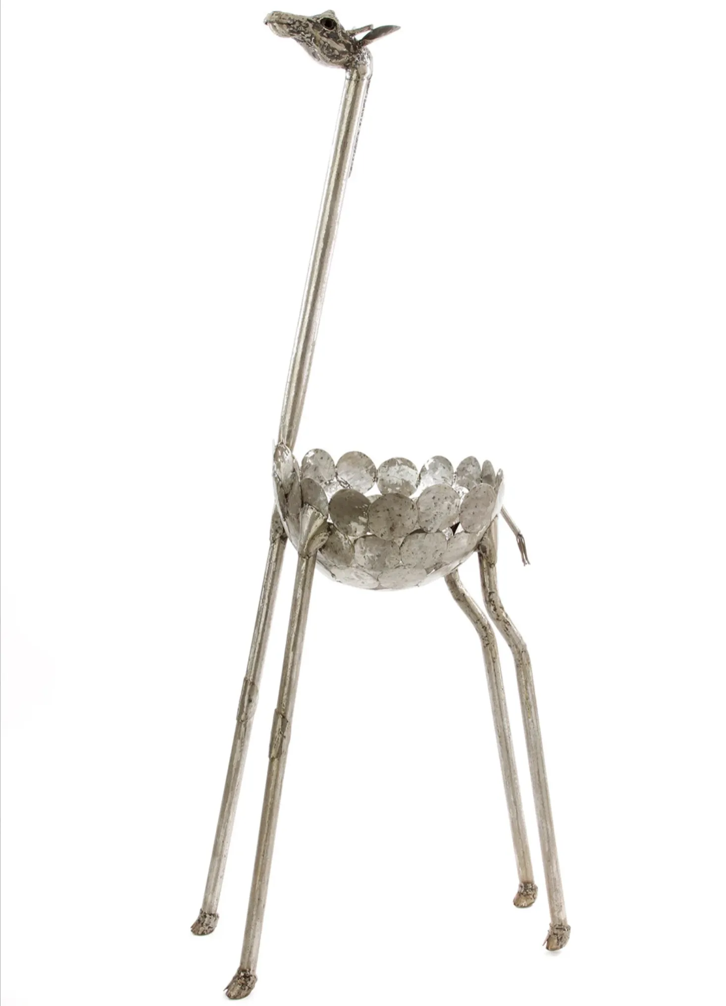 Large outdoor giraffe plant holders- recycled metal, Fair Trade from Kenya