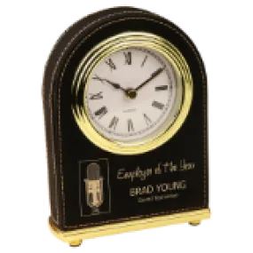Leatherette Arch Desk Clock