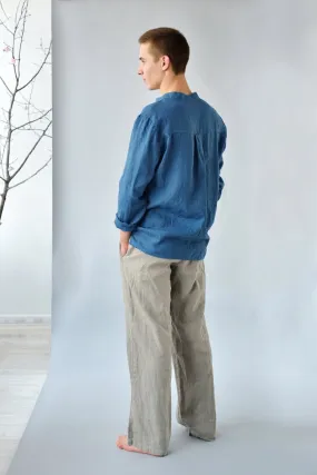 Linen  Casual Style Men's Shirt with Long Sleeves