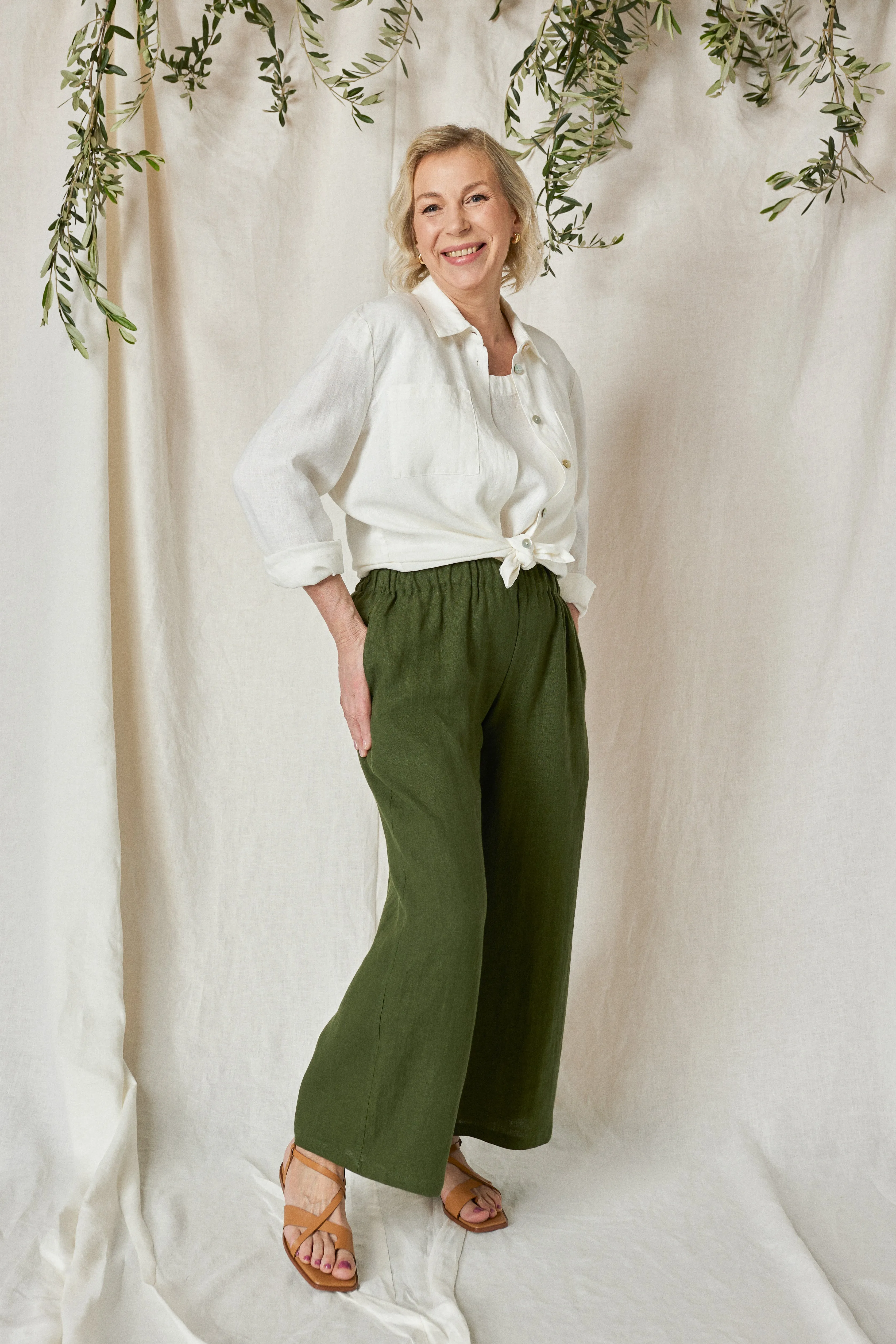 Linen Suit KIM with Ankle Length Pants