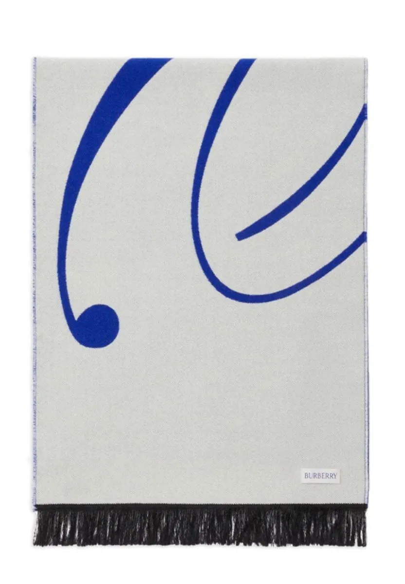 LOGO INTARSIA-KNIT WOOL-BLEND SCARF