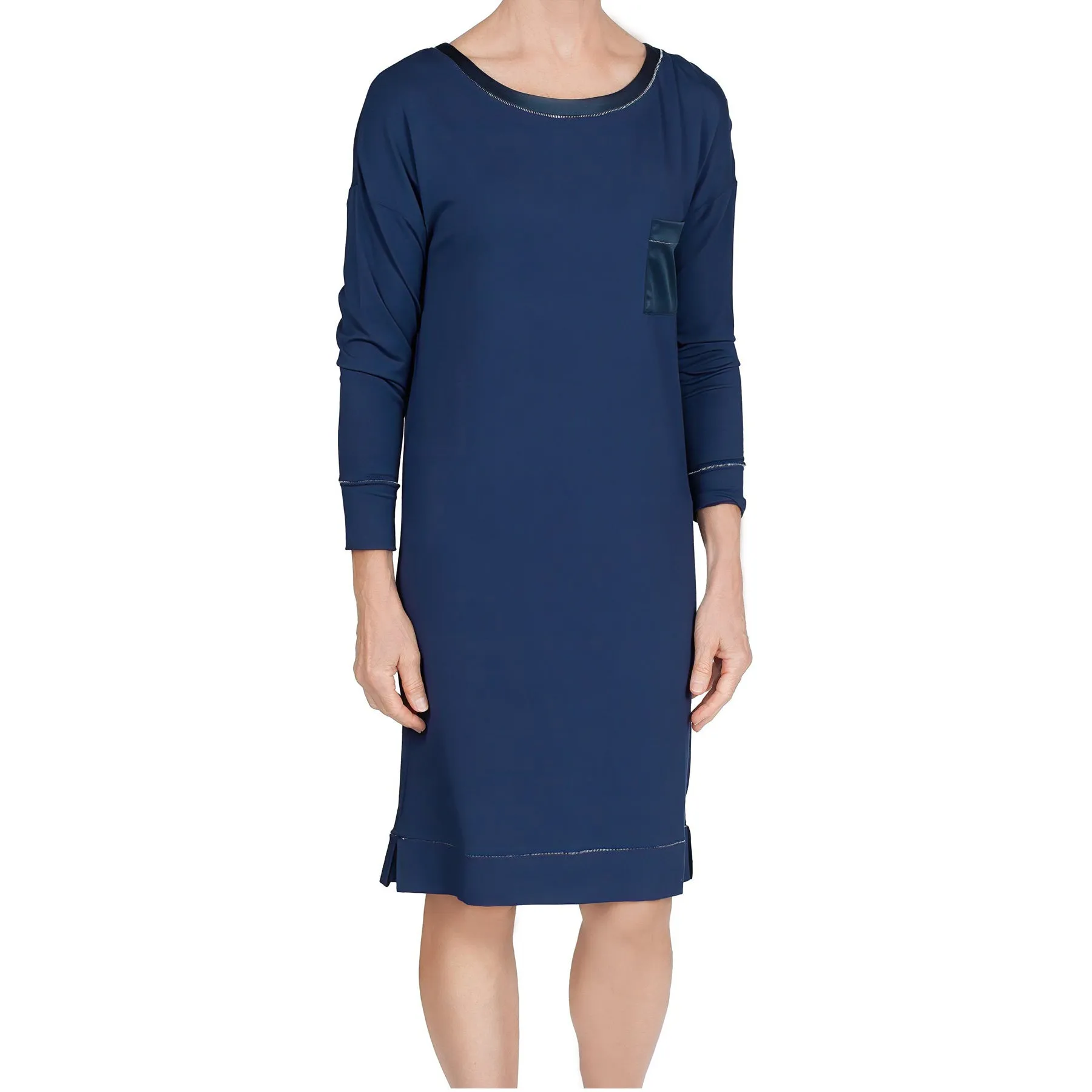 Madison Bamboo Knit Sleepshirt - Navy