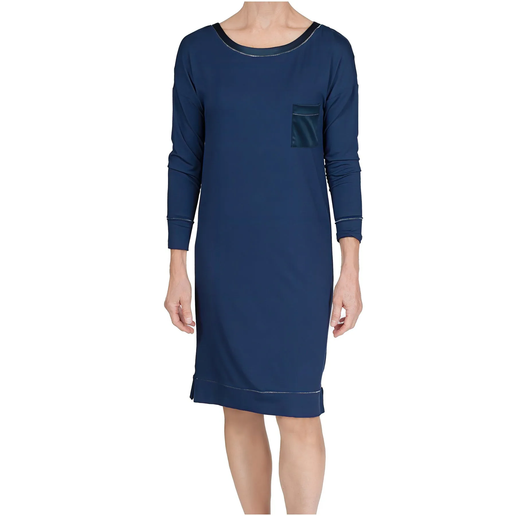 Madison Bamboo Knit Sleepshirt - Navy