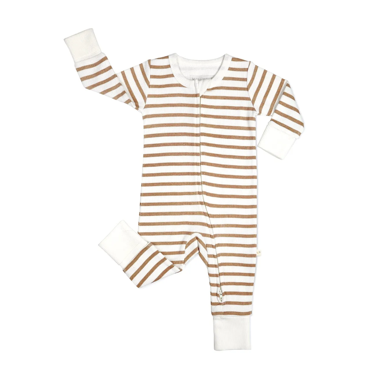 Makemake | Organic 2-Way Zip Romper in Stripes