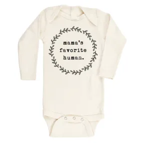 Mama's Favorite Human Organic Long Sleeve Bodysuit