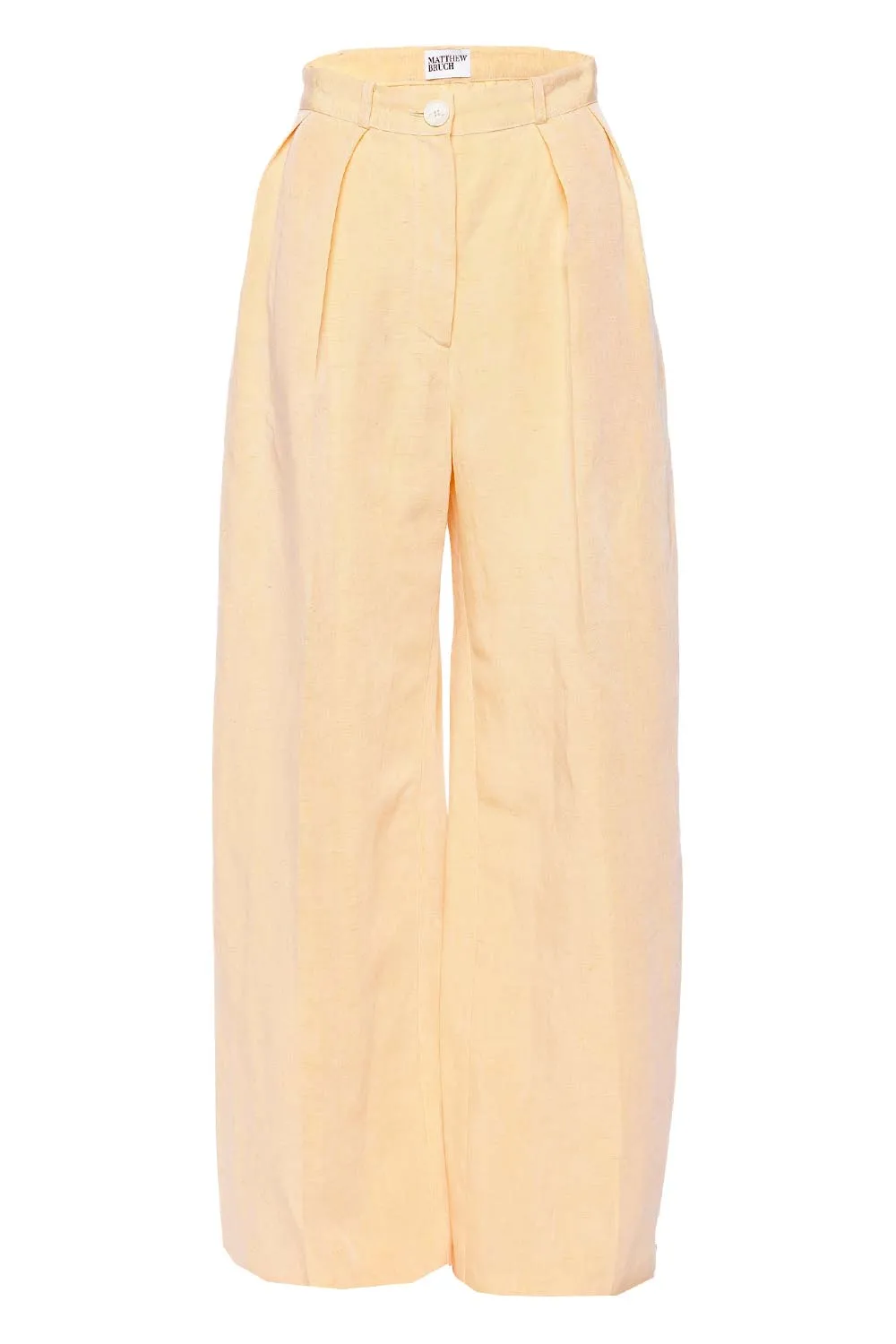 Mango Linen Button Pleated Trouser