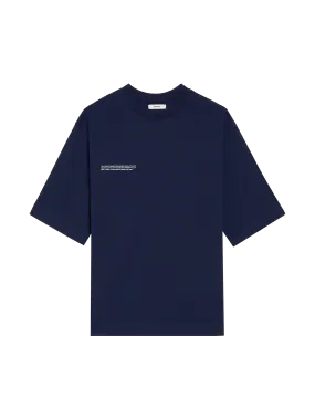 Mens Relaxed Fit Cotton T-shirt with C-FIBER™—navy blue