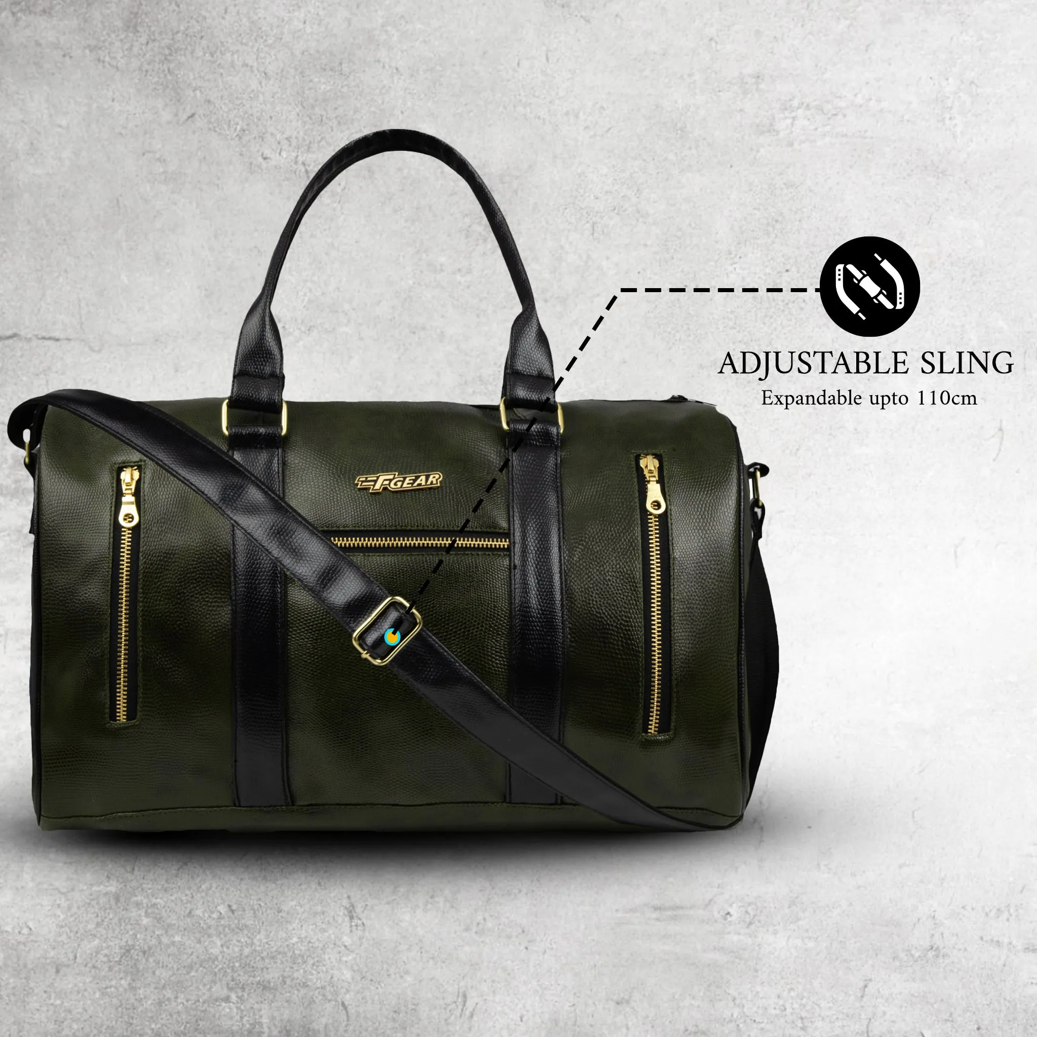 Mistral 26L Green Vegan Leather Duffel