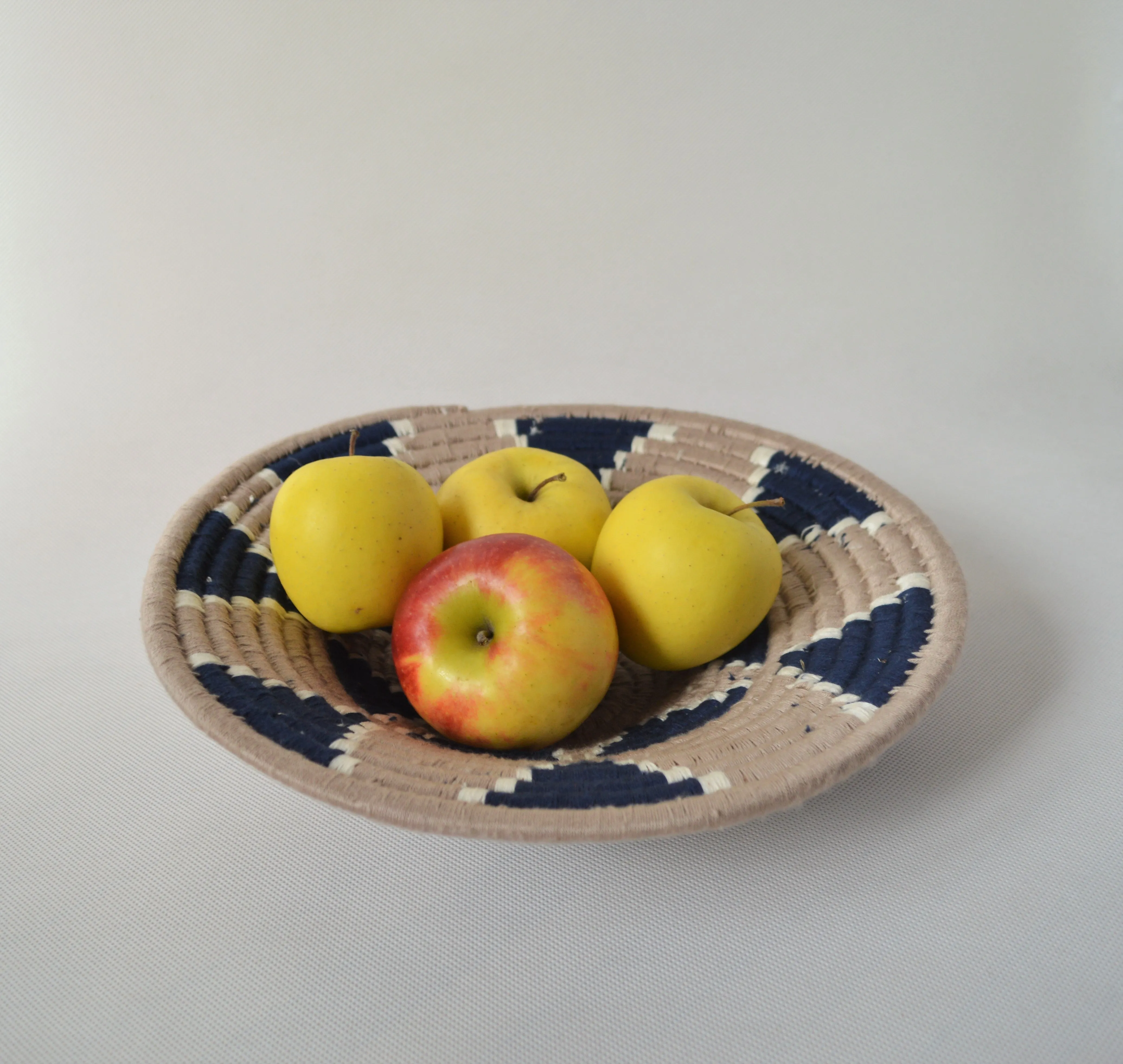 Nubian wool platter for fruits and wall decor, African wool basket