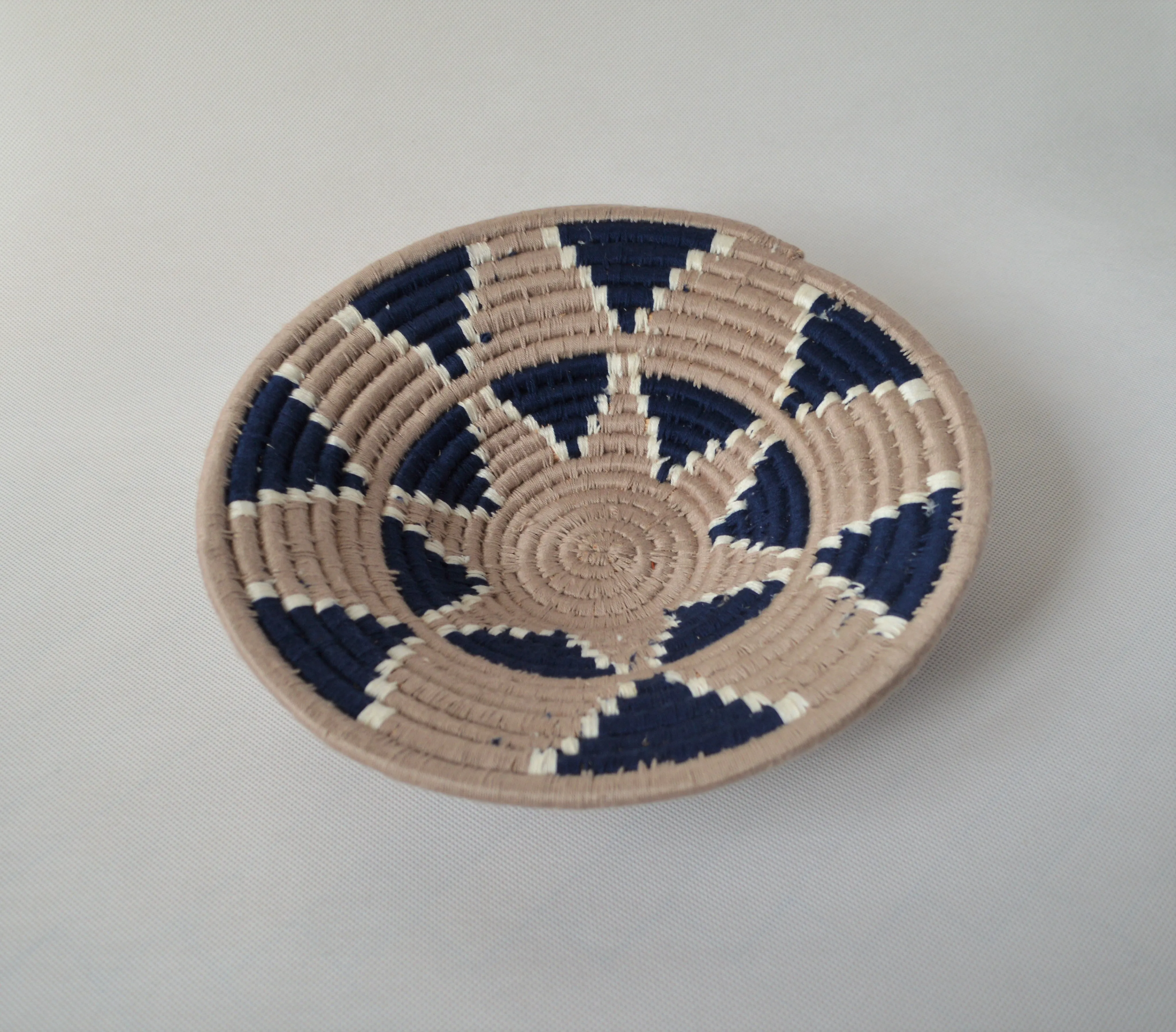 Nubian wool platter for fruits and wall decor, African wool basket