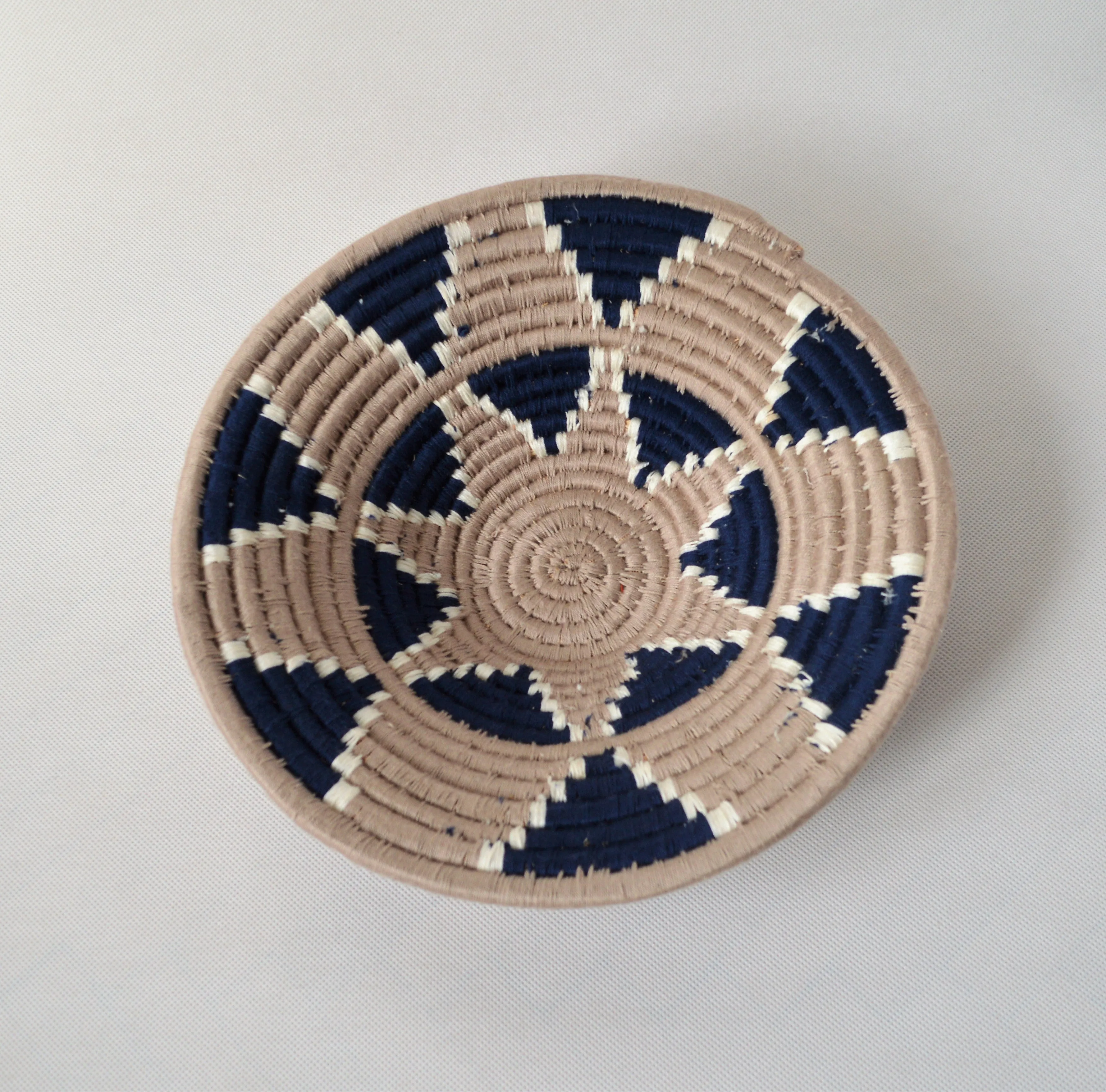 Nubian wool platter for fruits and wall decor, African wool basket