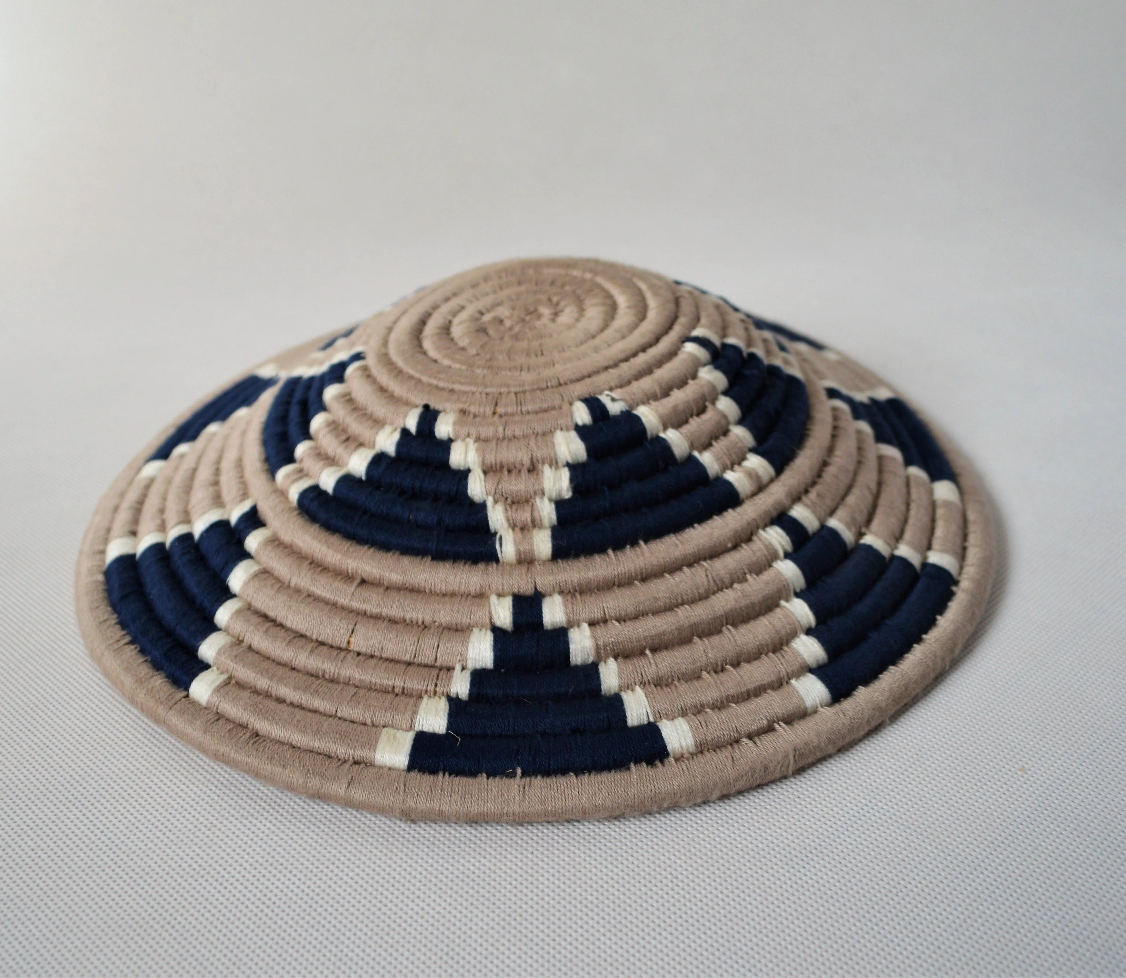 Nubian wool platter for fruits and wall decor, African wool basket