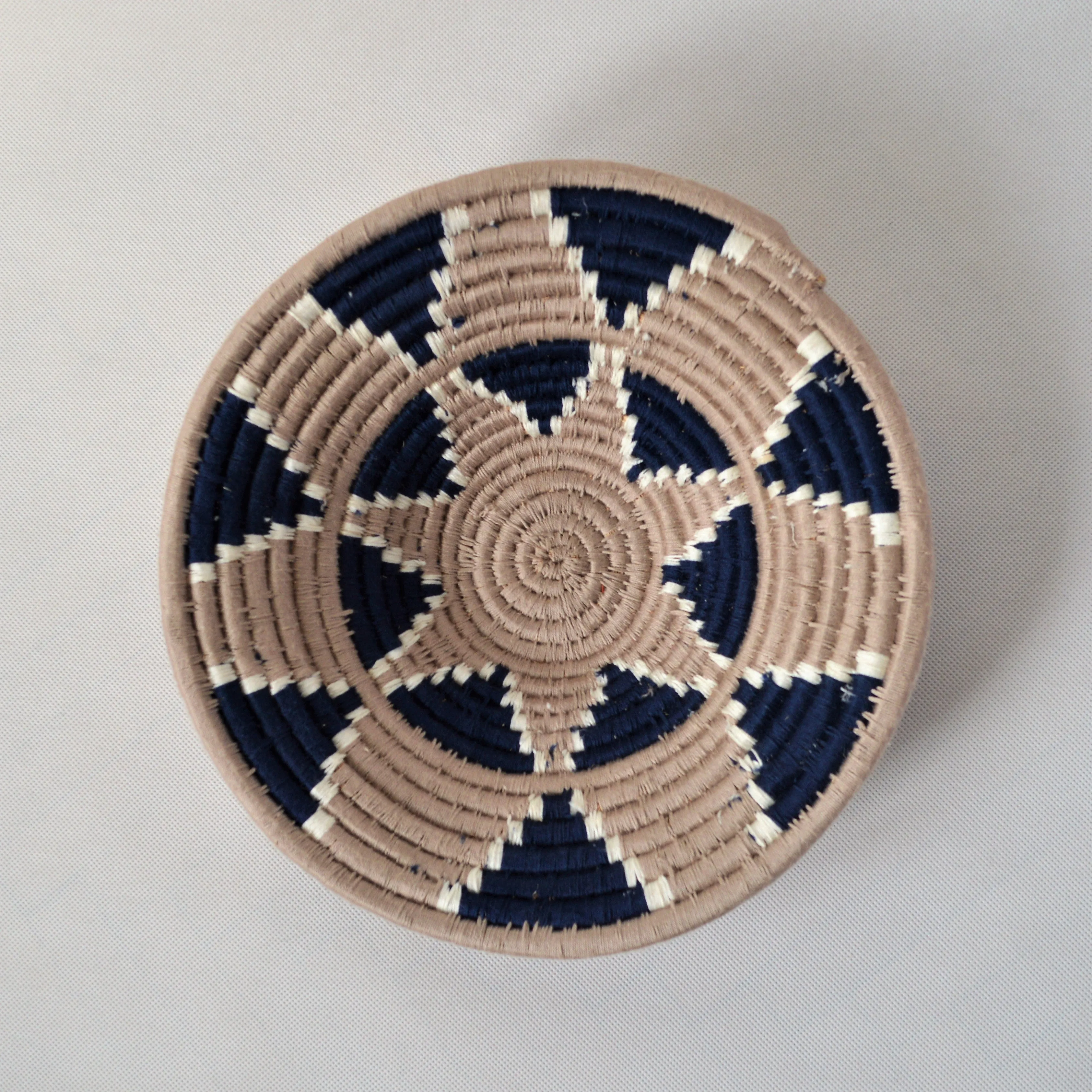 Nubian wool platter for fruits and wall decor, African wool basket
