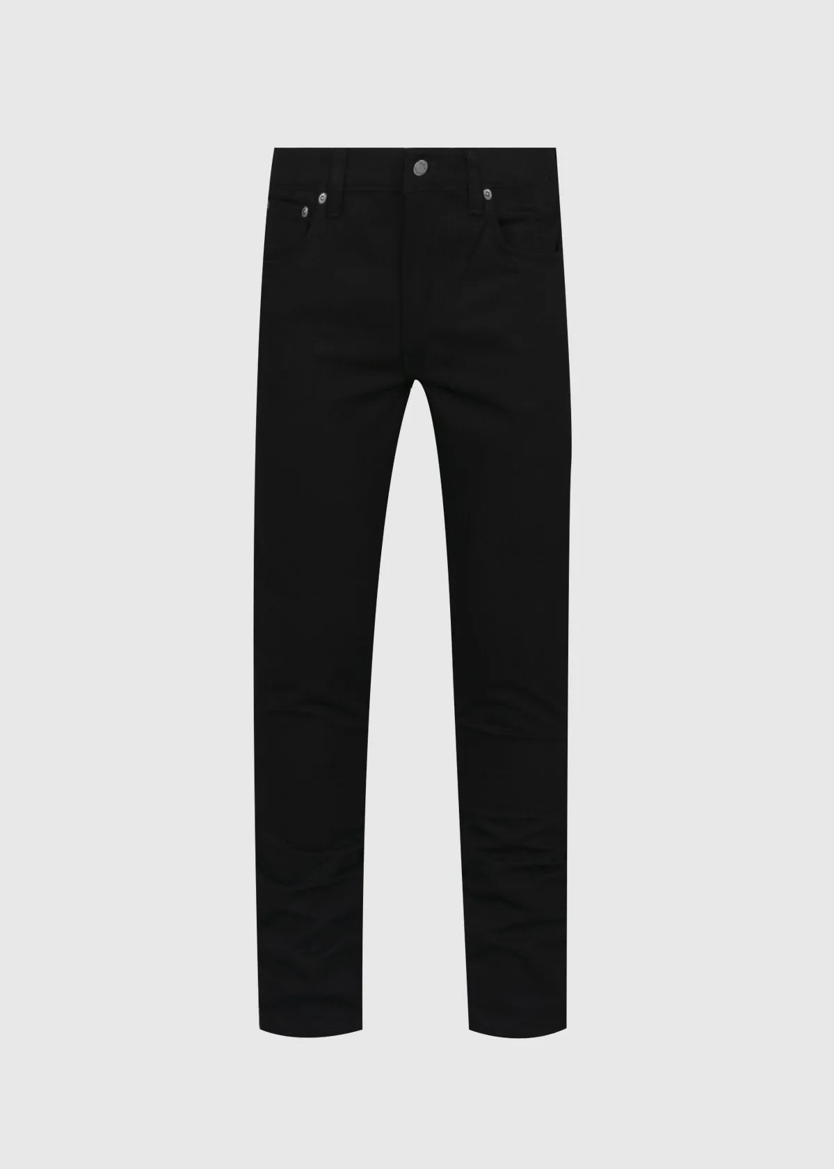 NUDIE: LEAN DEAN DRY COLD DENIM JEANS [BLACK]