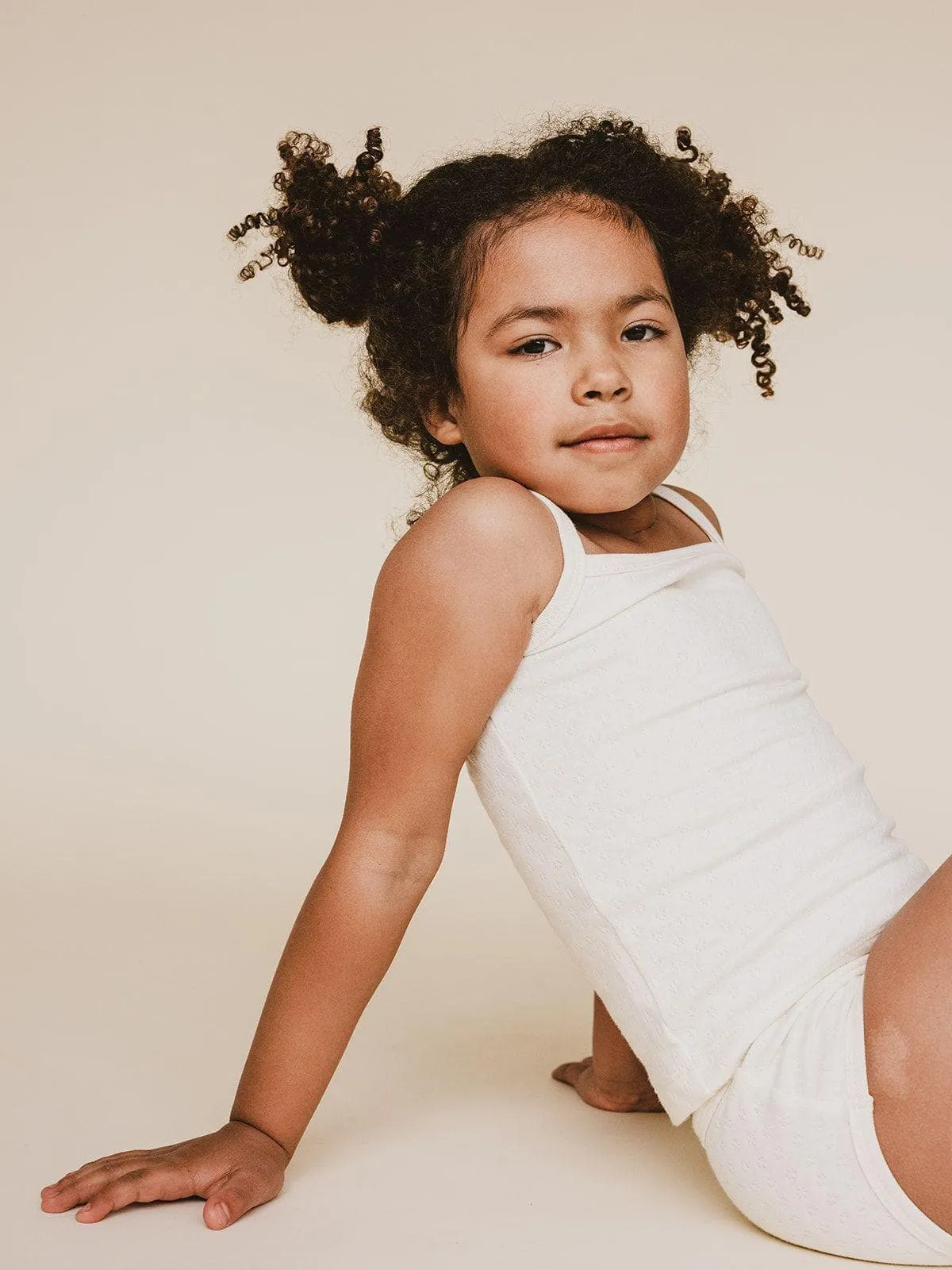 organic cotton camisole - natural pointelle