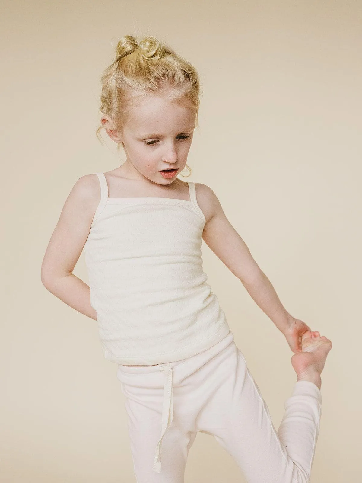 organic cotton camisole - natural pointelle