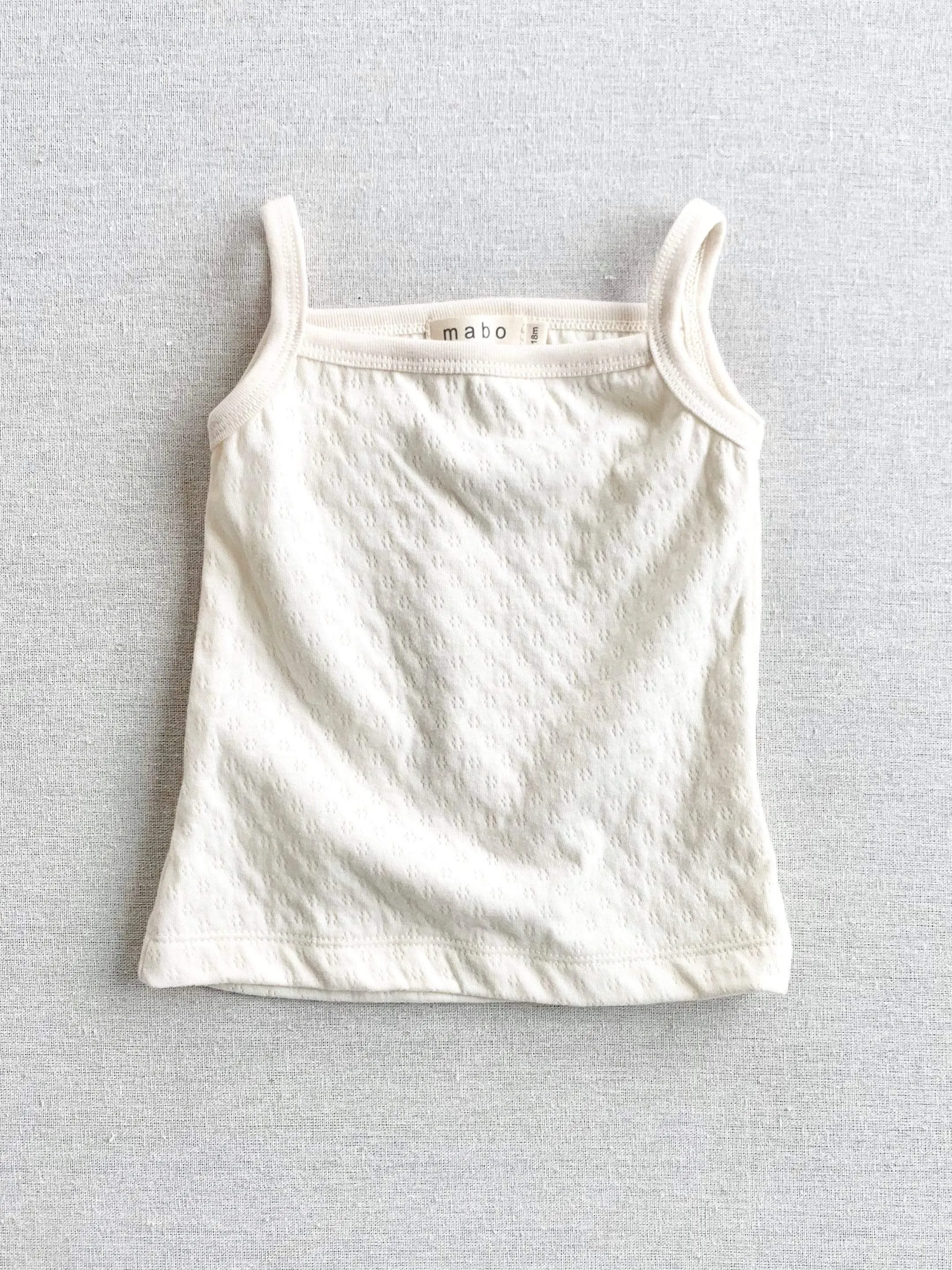 organic cotton camisole - natural pointelle