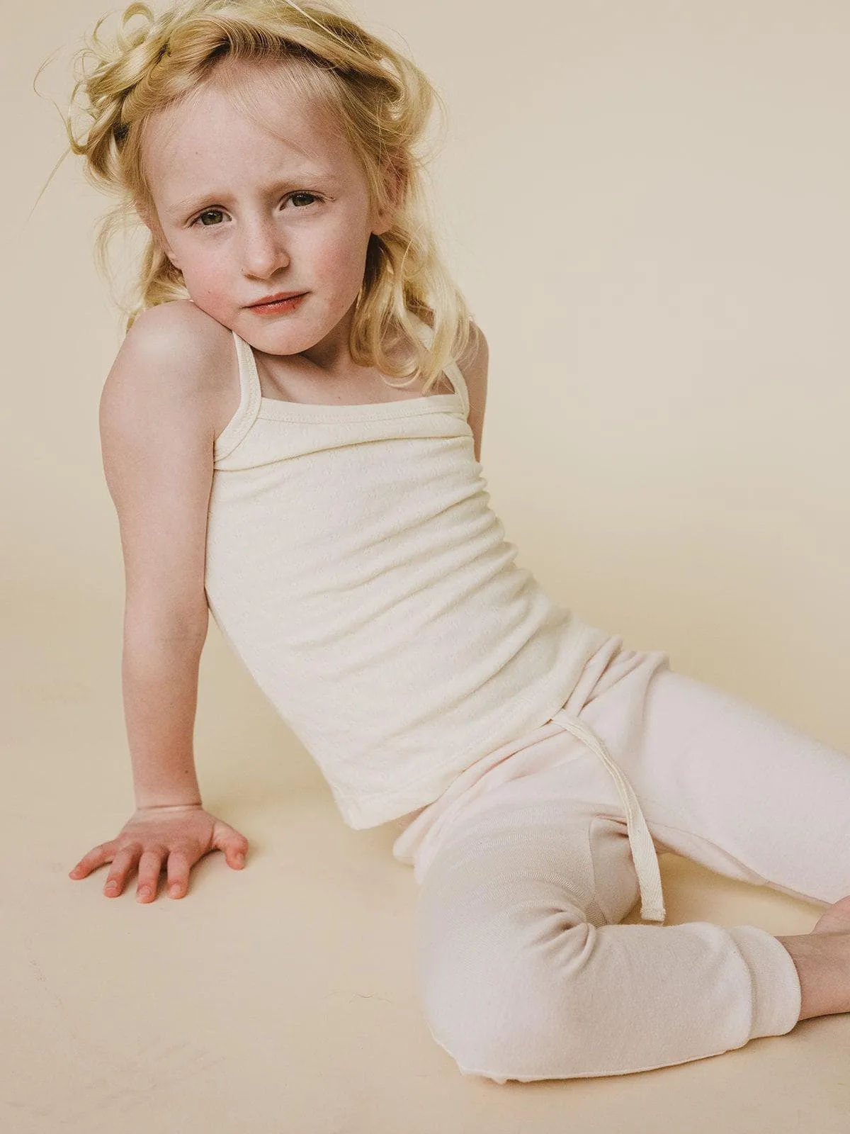 organic cotton camisole - natural pointelle