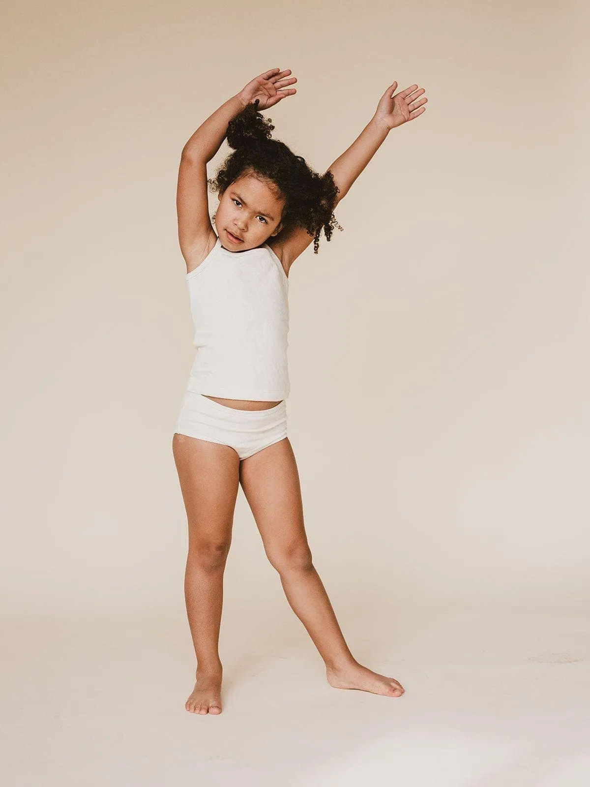 organic cotton camisole - natural pointelle