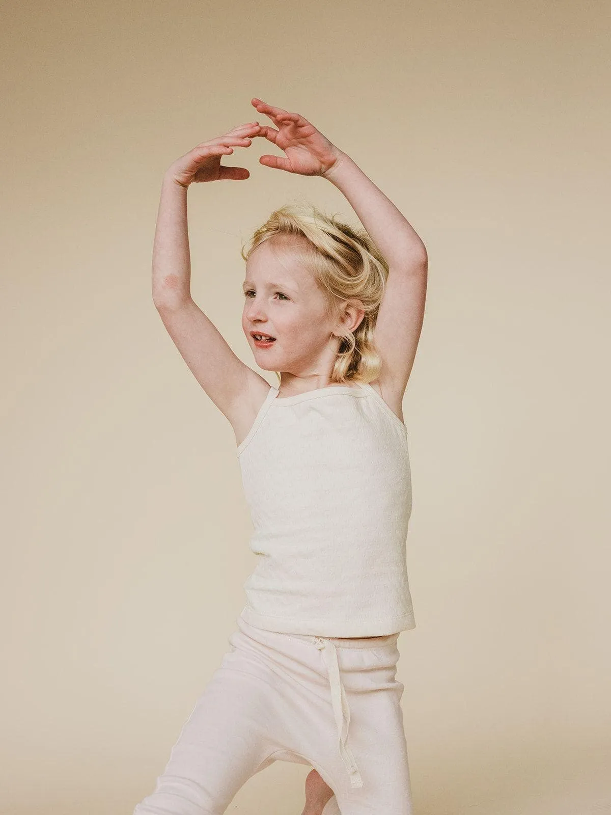 organic cotton camisole - natural pointelle