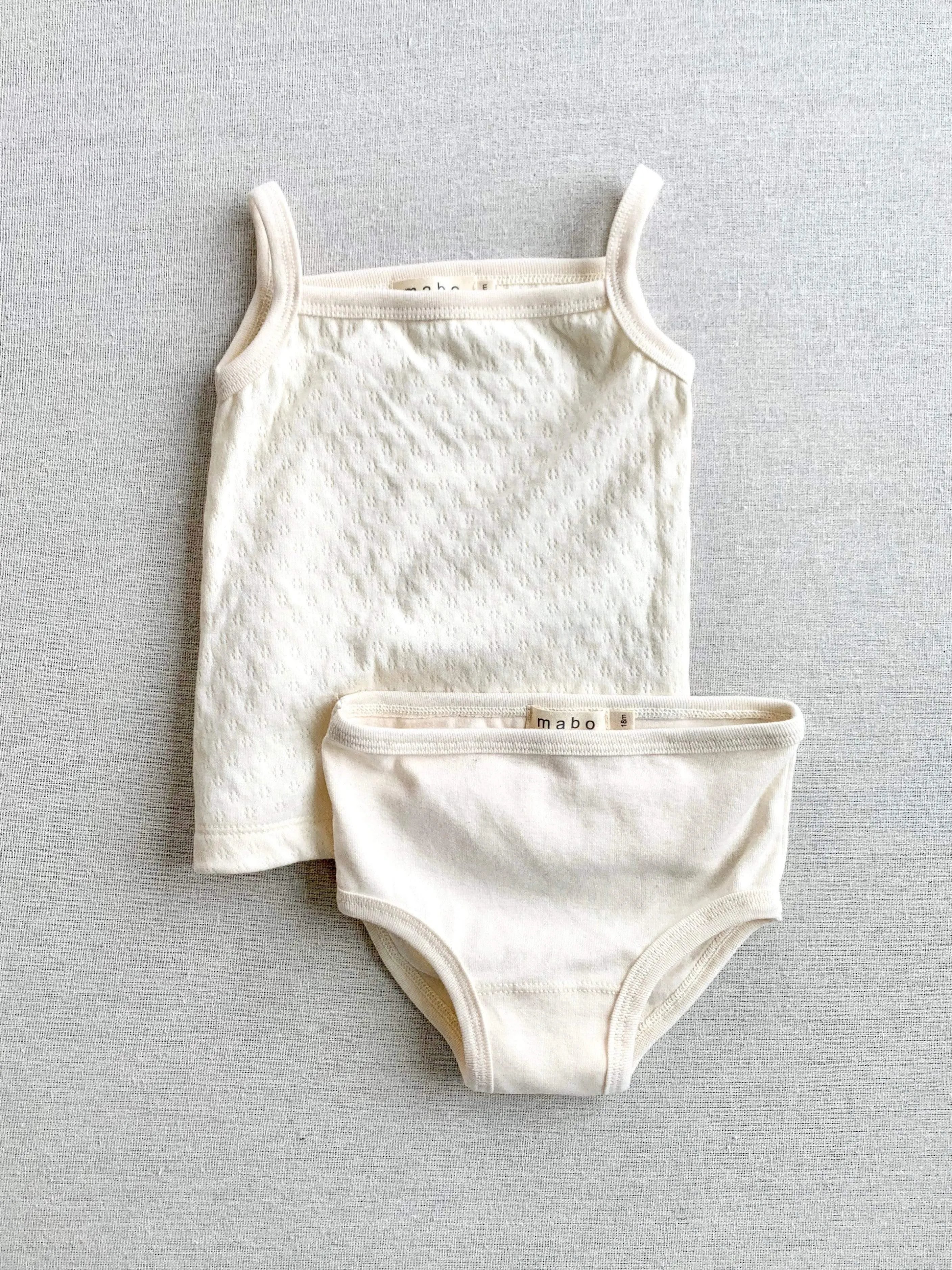 organic cotton camisole - natural pointelle