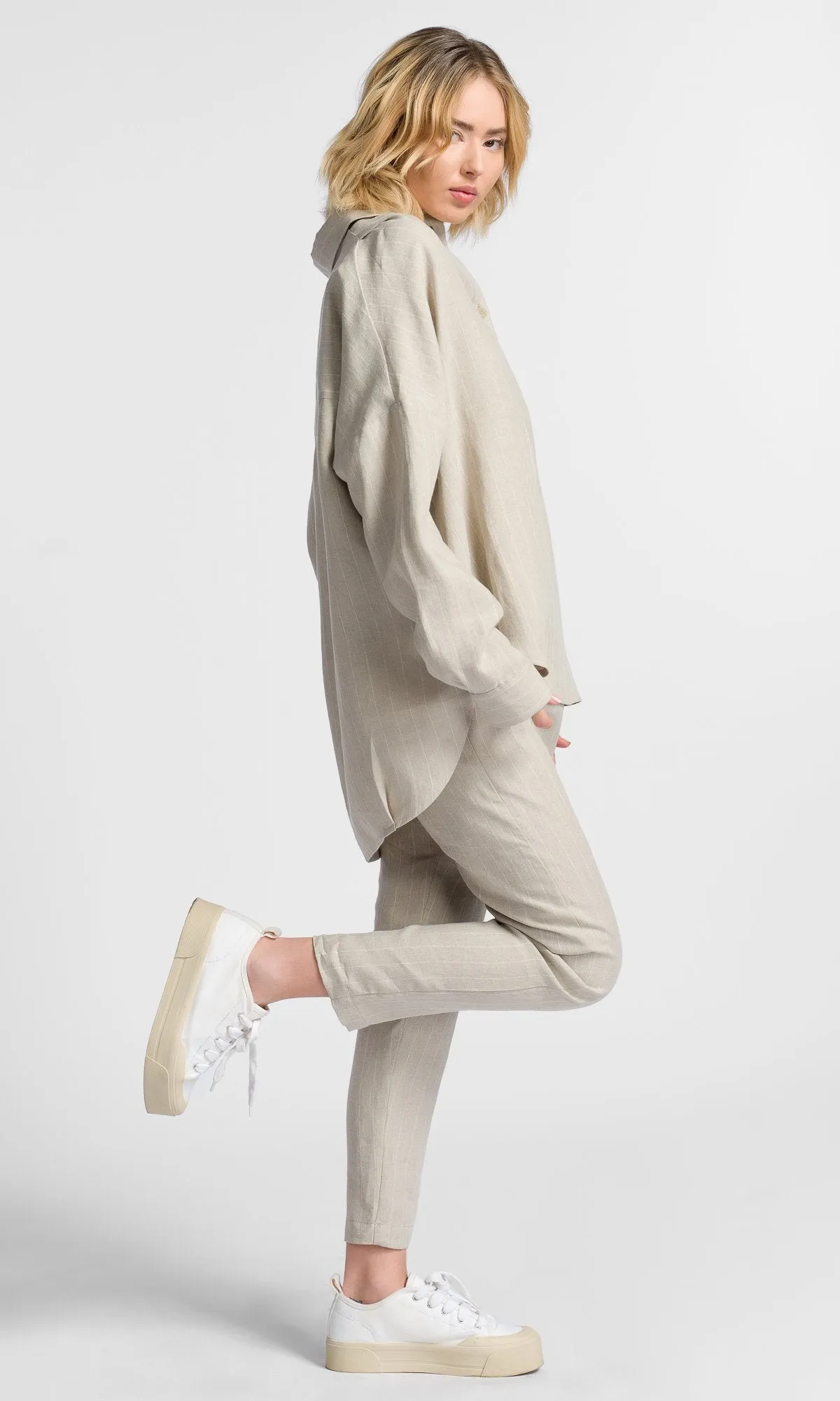 Pinstripe Oversized Shirt