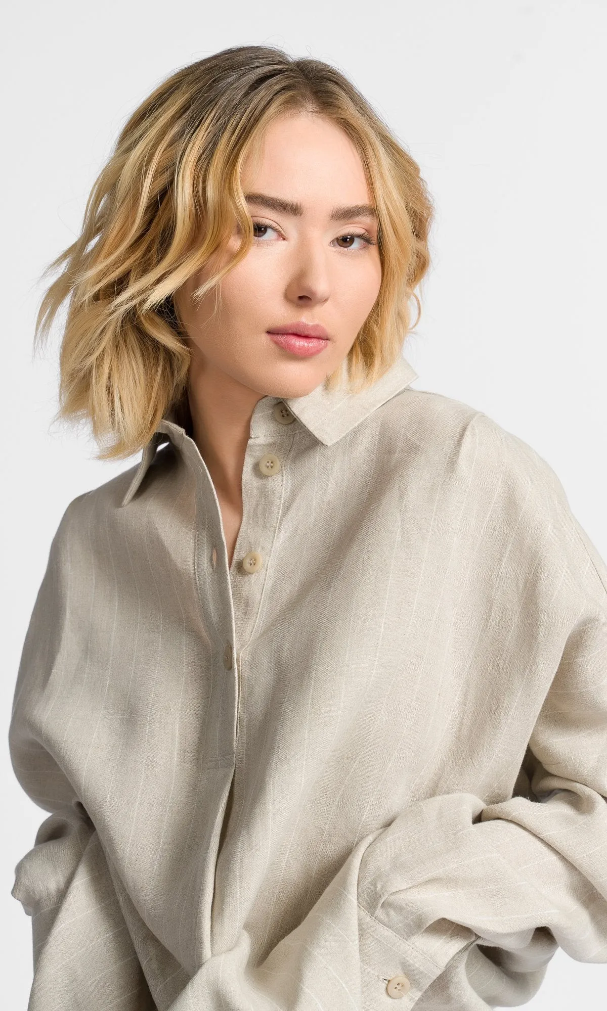Pinstripe Oversized Shirt