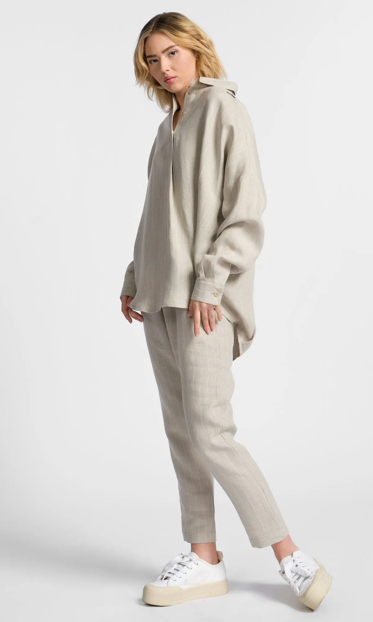 Pinstripe Oversized Shirt