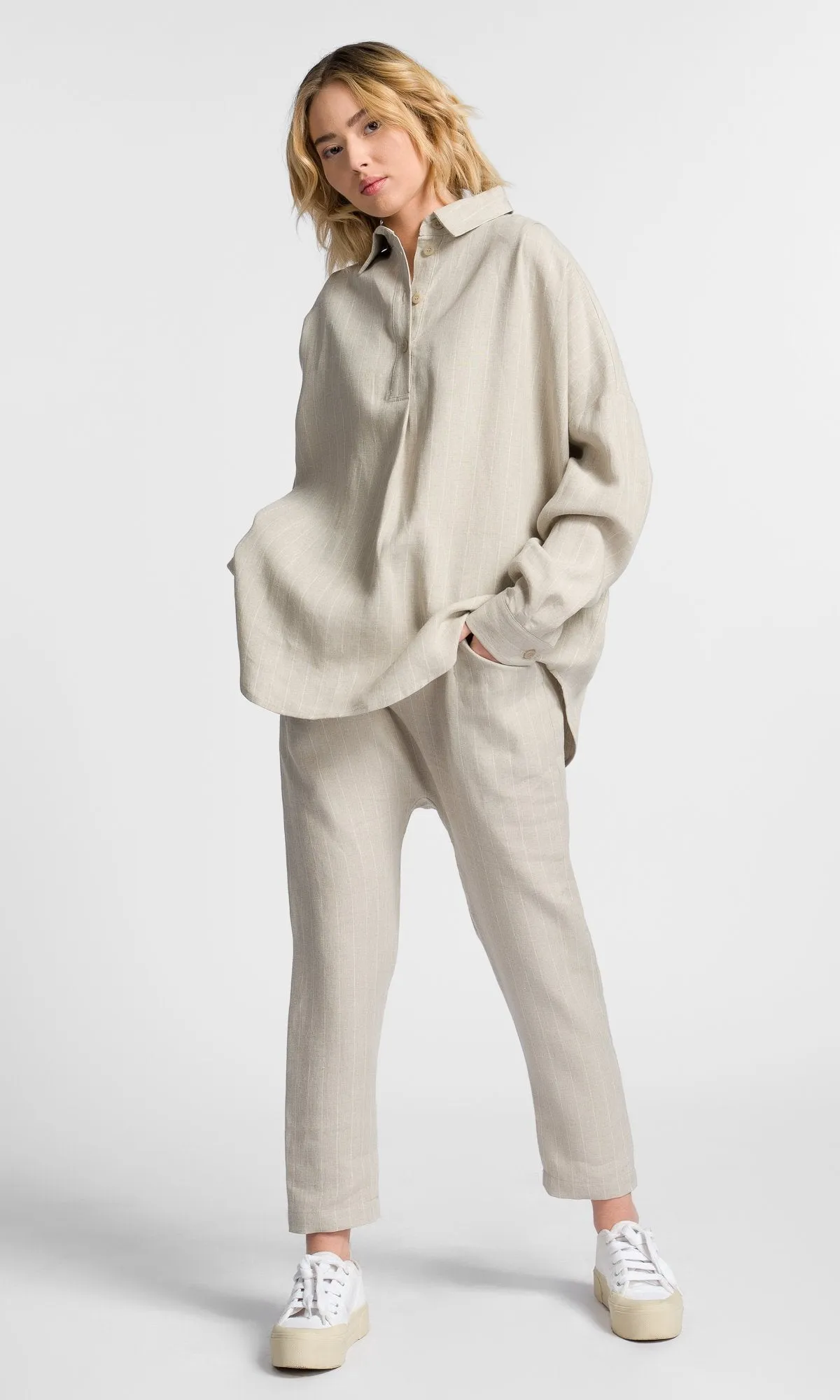 Pinstripe Oversized Shirt