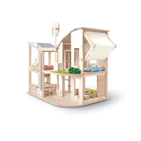 PlanToys Green Dollhouse With Furniture