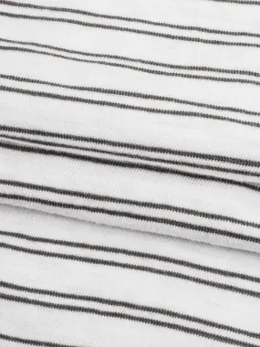 Pure Organic Cotton Light Weight Yarn Dyed Stripe Jersey ( KJ30D814D)