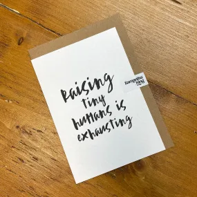 Raising Tiny Humans - New Baby Card