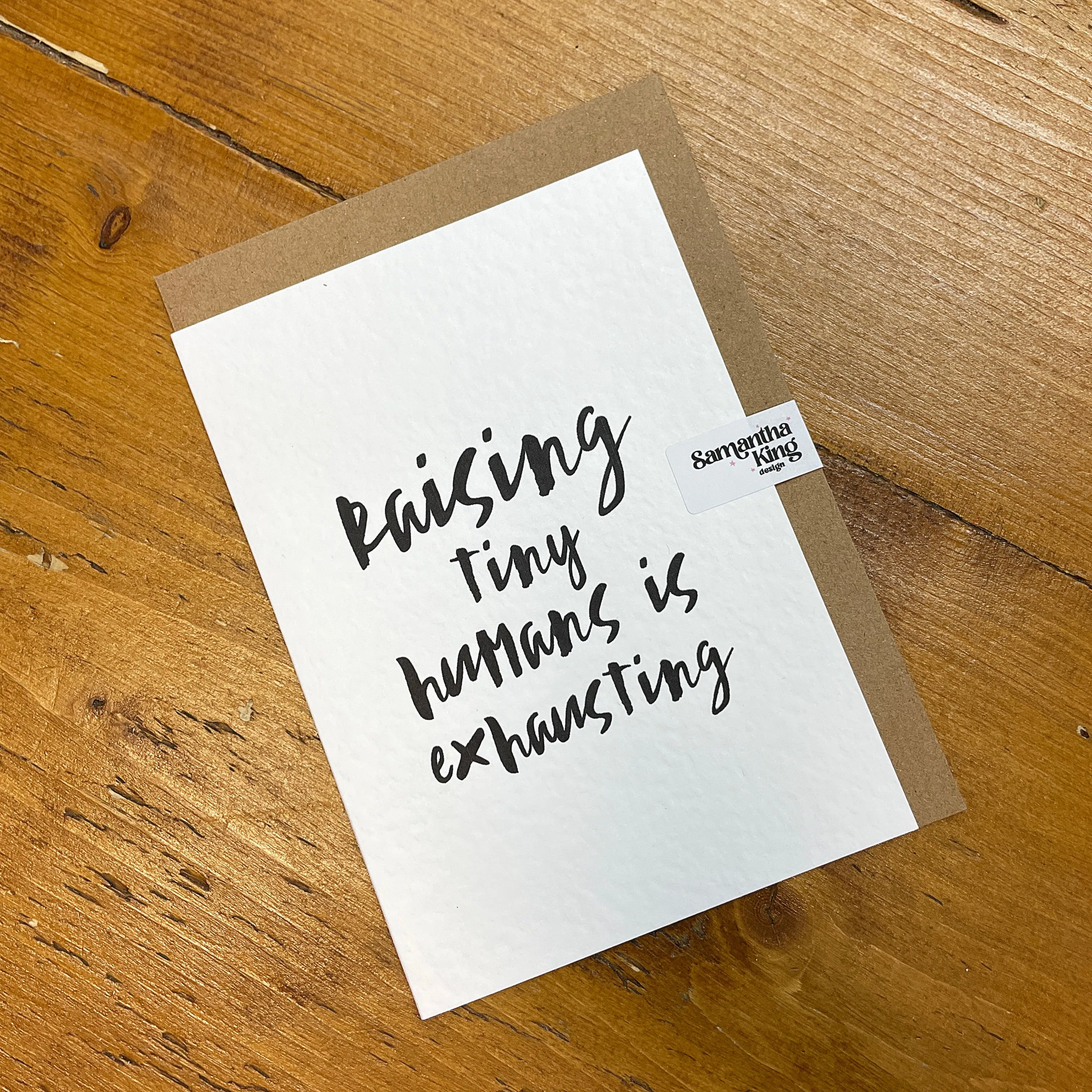 Raising Tiny Humans - New Baby Card
