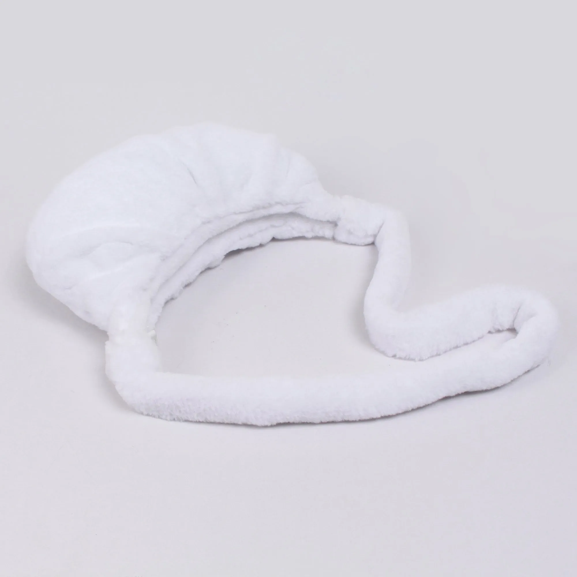 snow. fur half moon bag