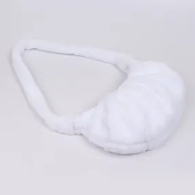 snow. fur half moon bag