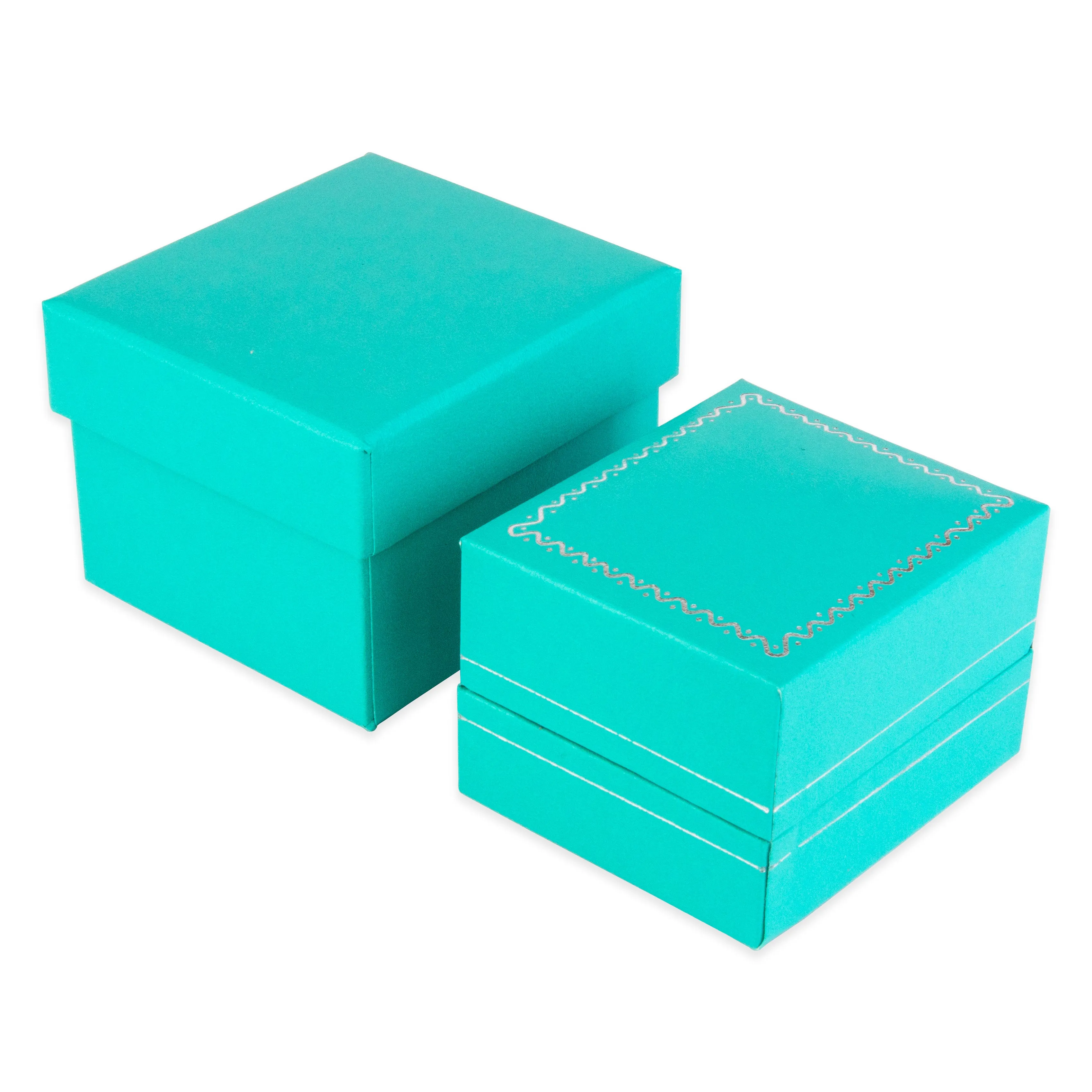 Teal Blue Earring Box
