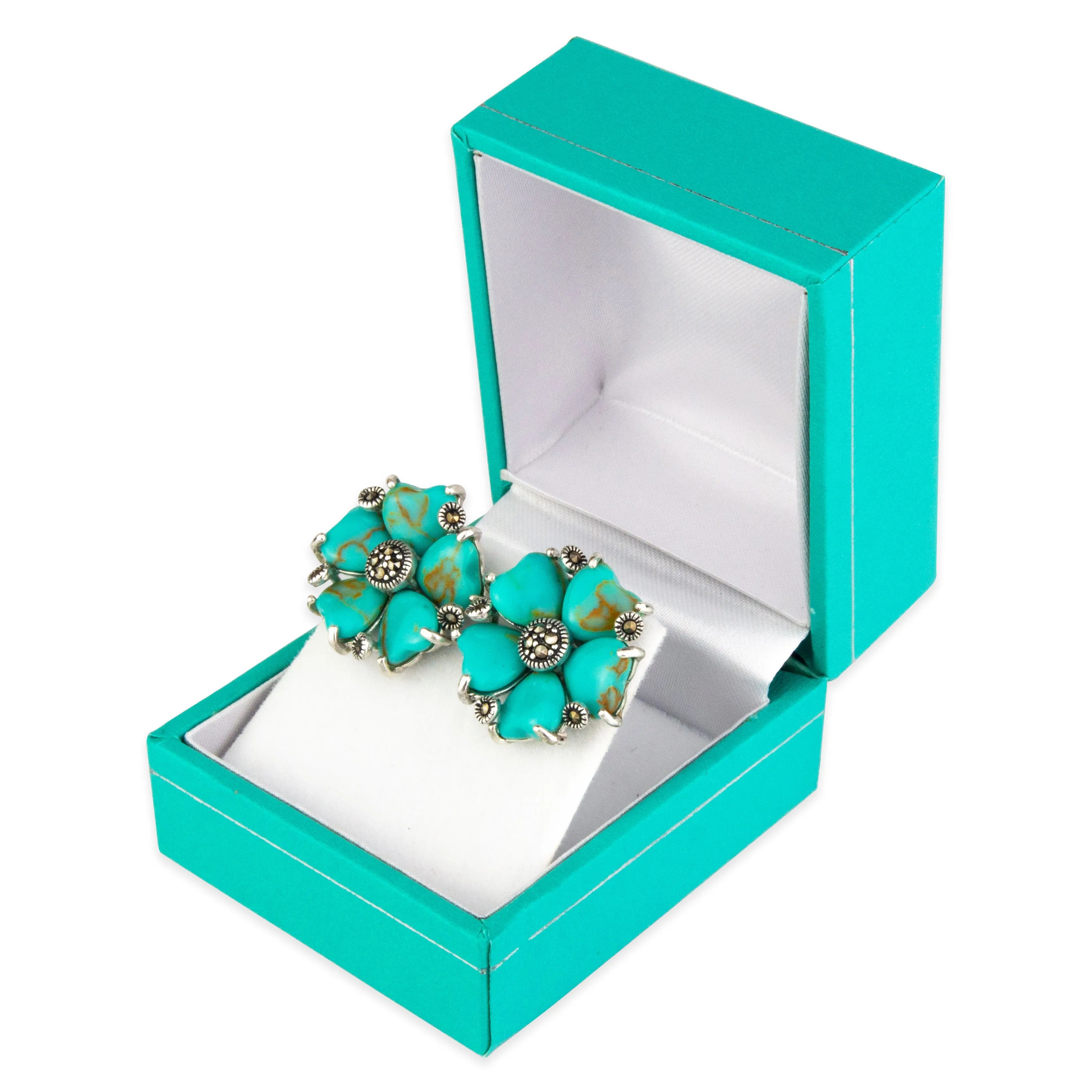Teal Blue Earring Box
