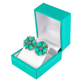 Teal Blue Earring Box
