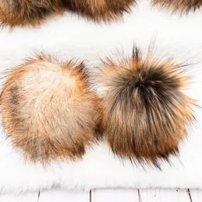 Texas Coyote Long Pile Lux Faux Fur Quick Connect Pom Pom