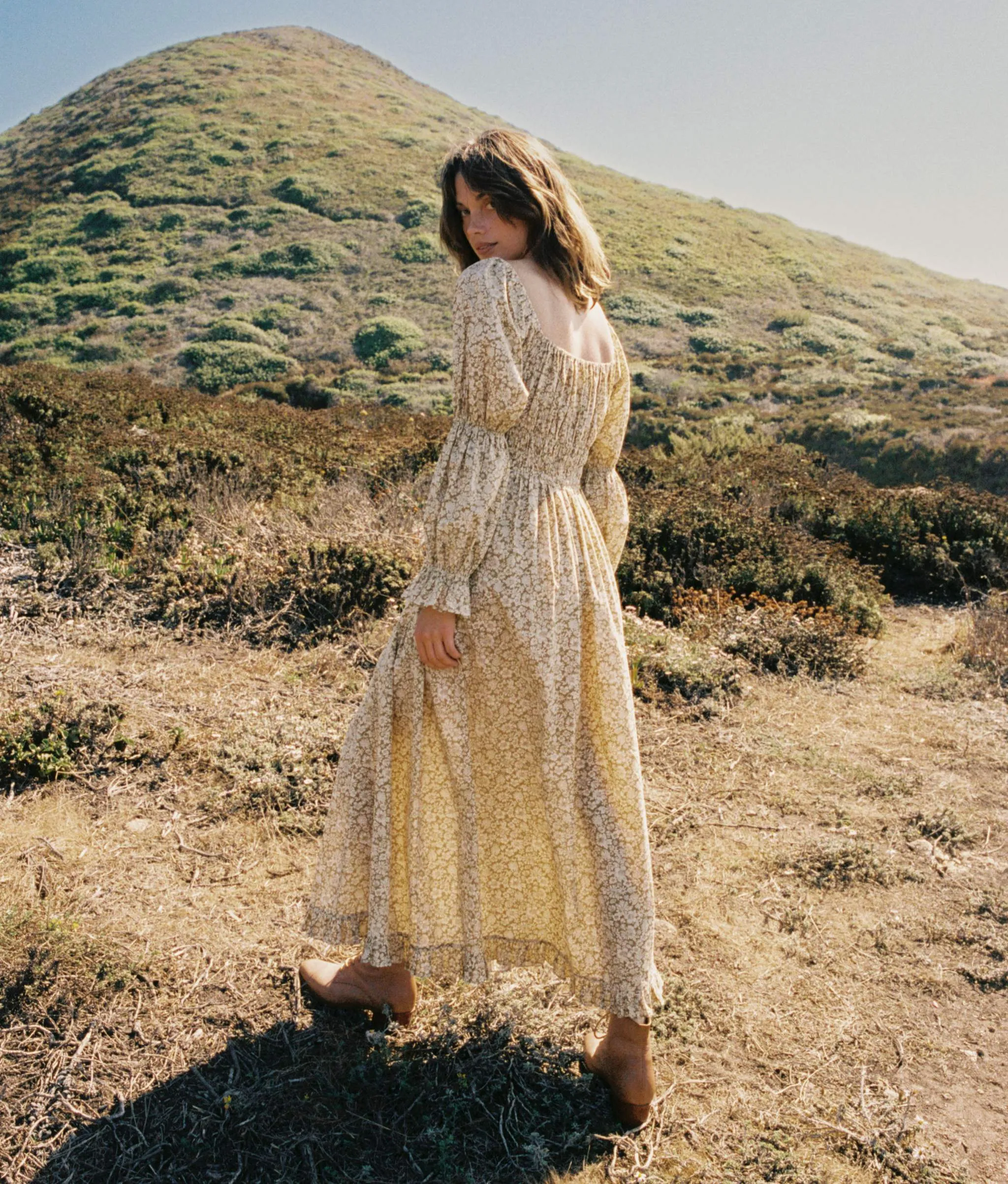 The Adelia Dress | Green Daisy