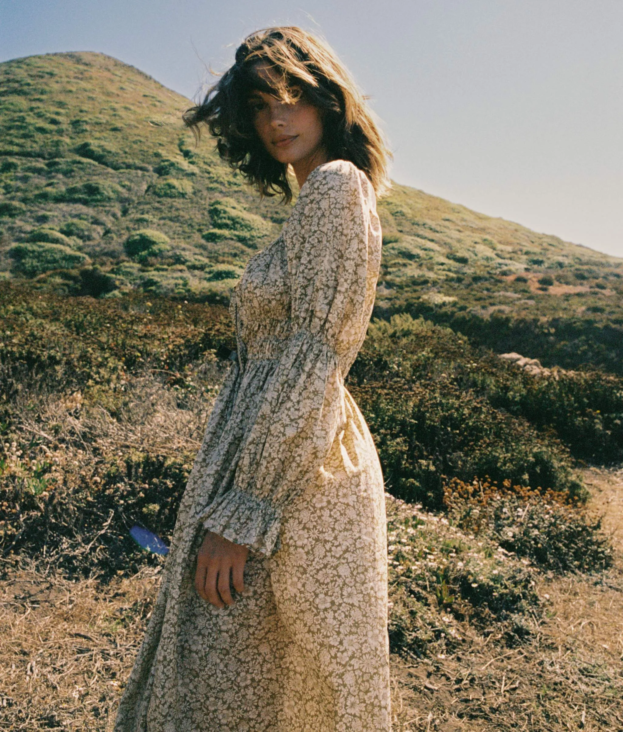 The Adelia Dress | Green Daisy