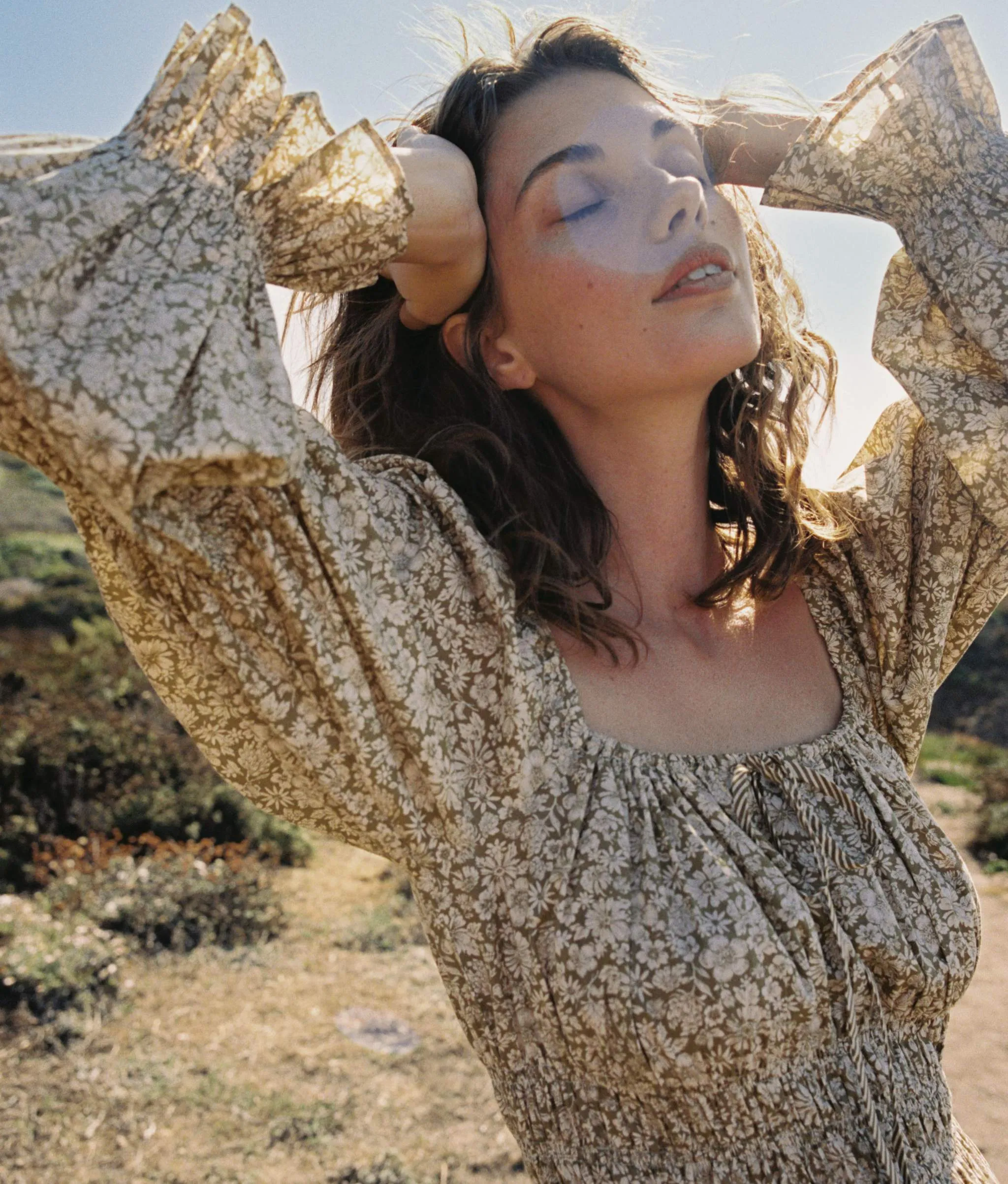 The Adelia Dress | Green Daisy