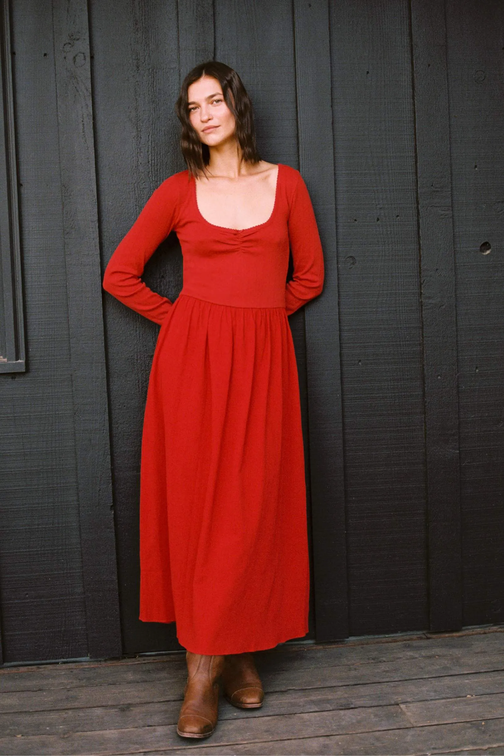 The Ramona Dress | Crimson