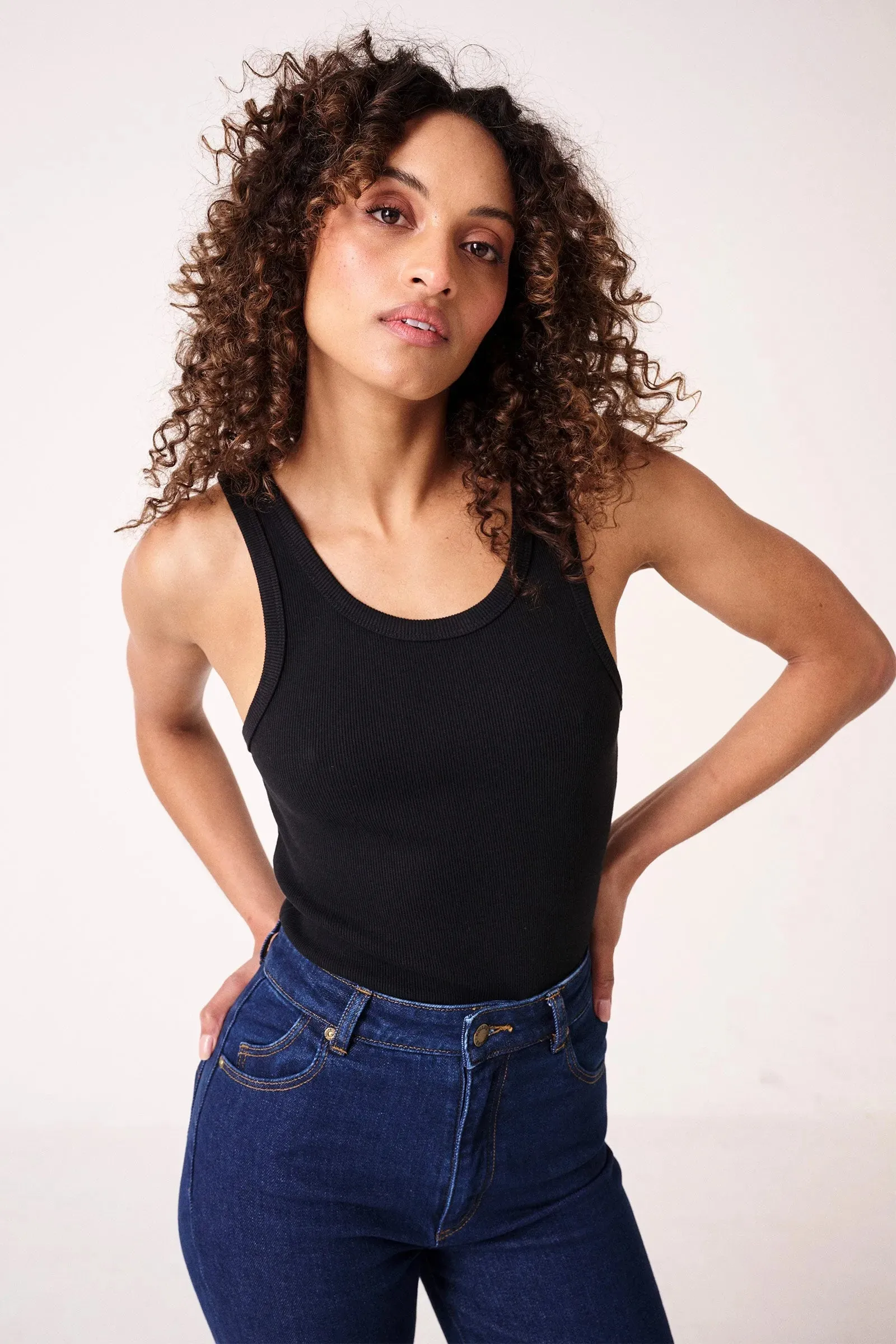 TONI TANK | JET BLACK