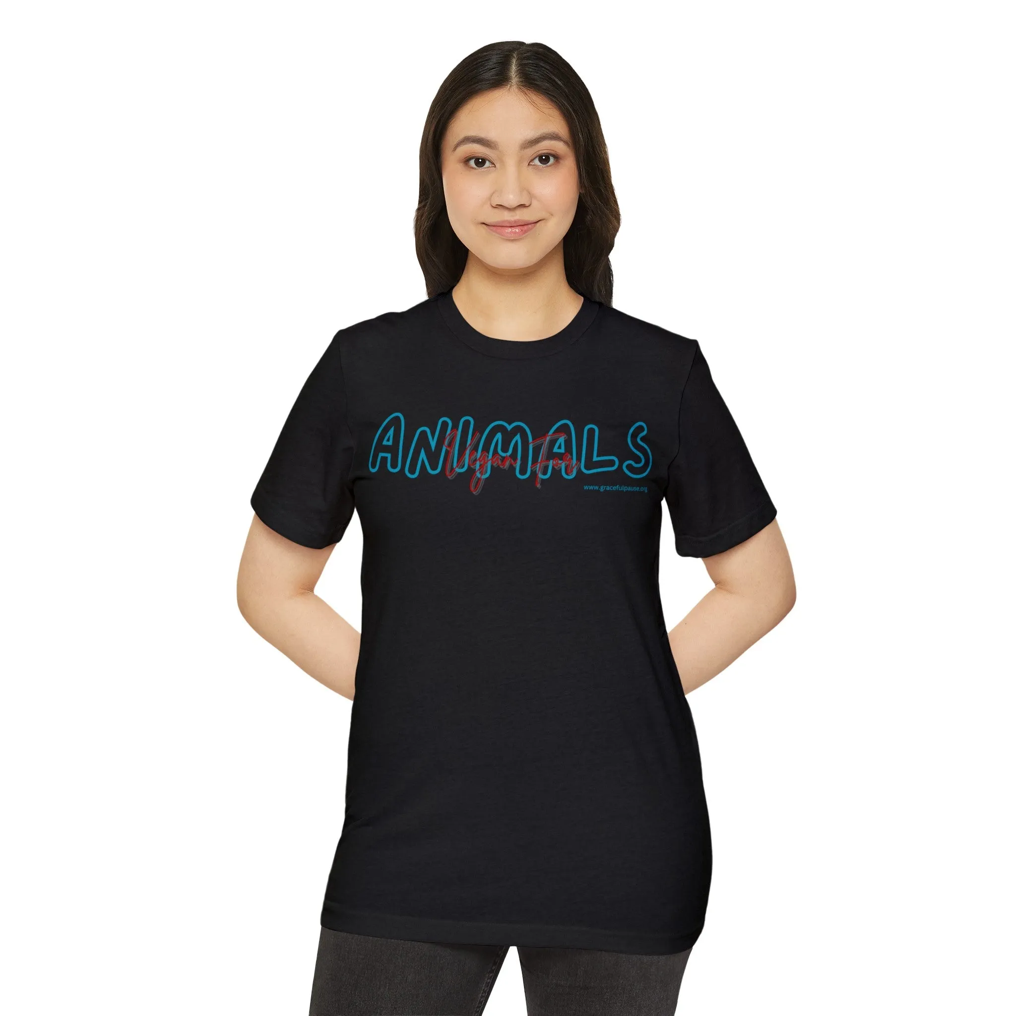 Vegan for ANIMALS - Unisex Recycled Organic T-Shirt